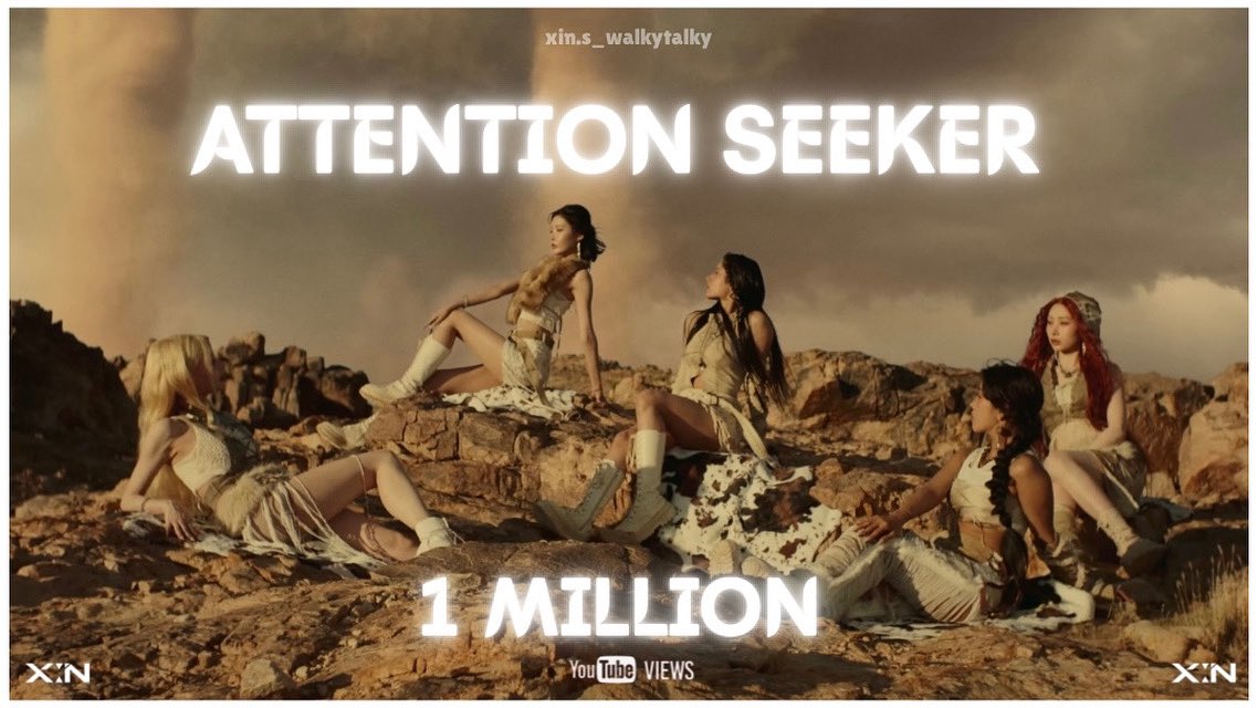 xins_walkytalky's tweet photo. Attention Seeker MV has reached 1 MILLION views on YouTube! ❤️
#XIN #엑신
#ReadytoDefendXIN
#XIN_DefendMyself
#AttentionSeeker https://t.co/PzudMkrGjD