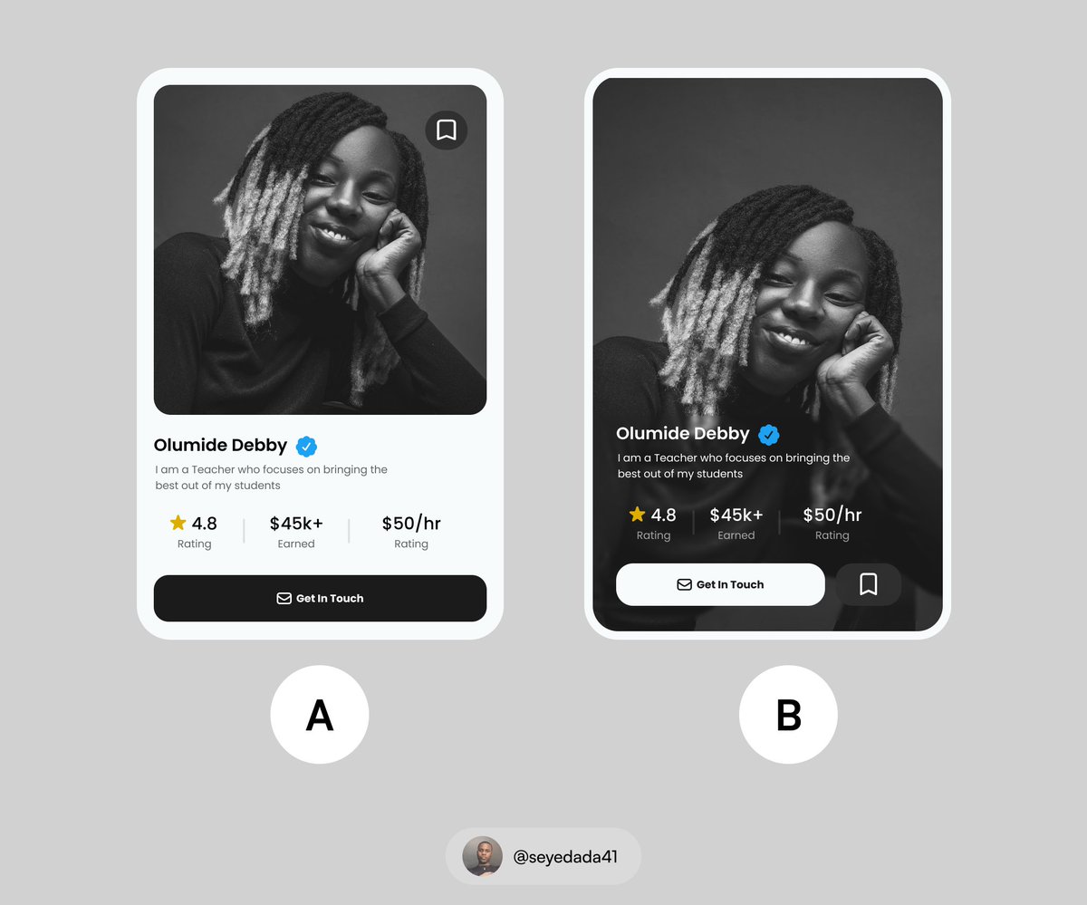 seyedada41's tweet photo. Which is better: A or B https://t.co/Y4ZvYCBOHU