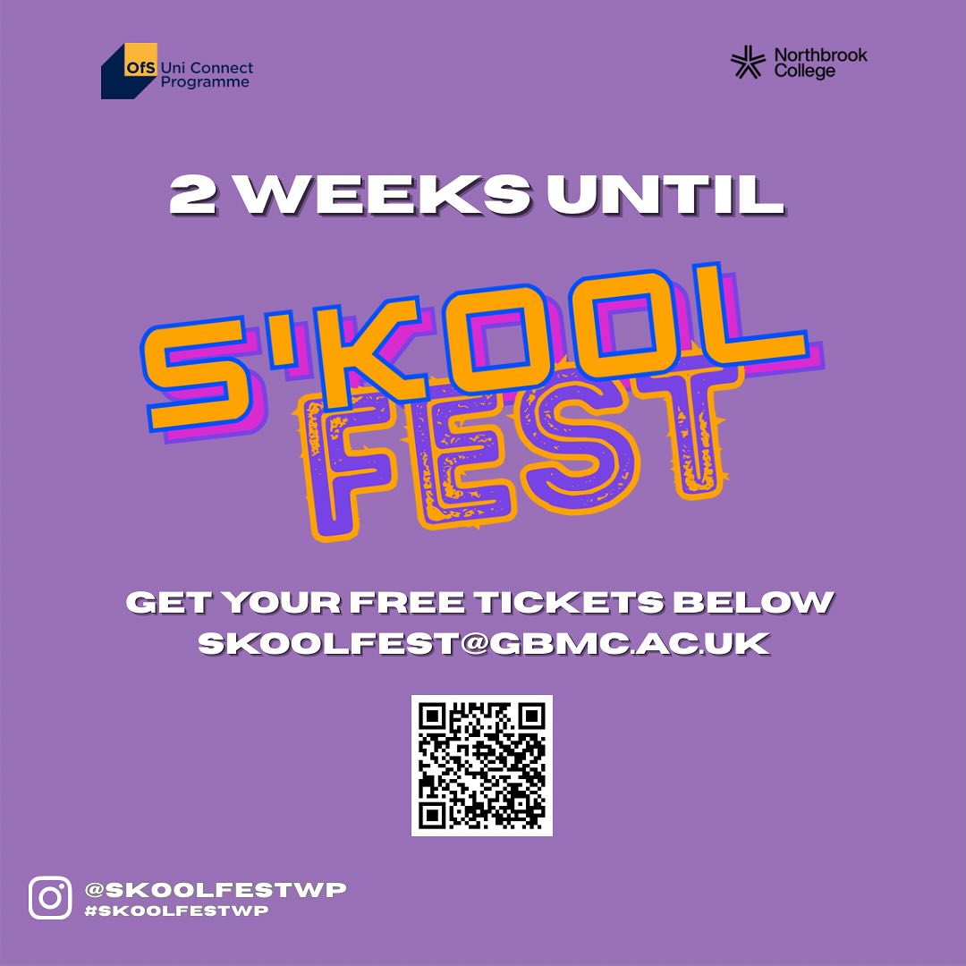 Still some free tickets left for S'koolFest in just TWO weeks time - but they are shifting FAST, so get yours today