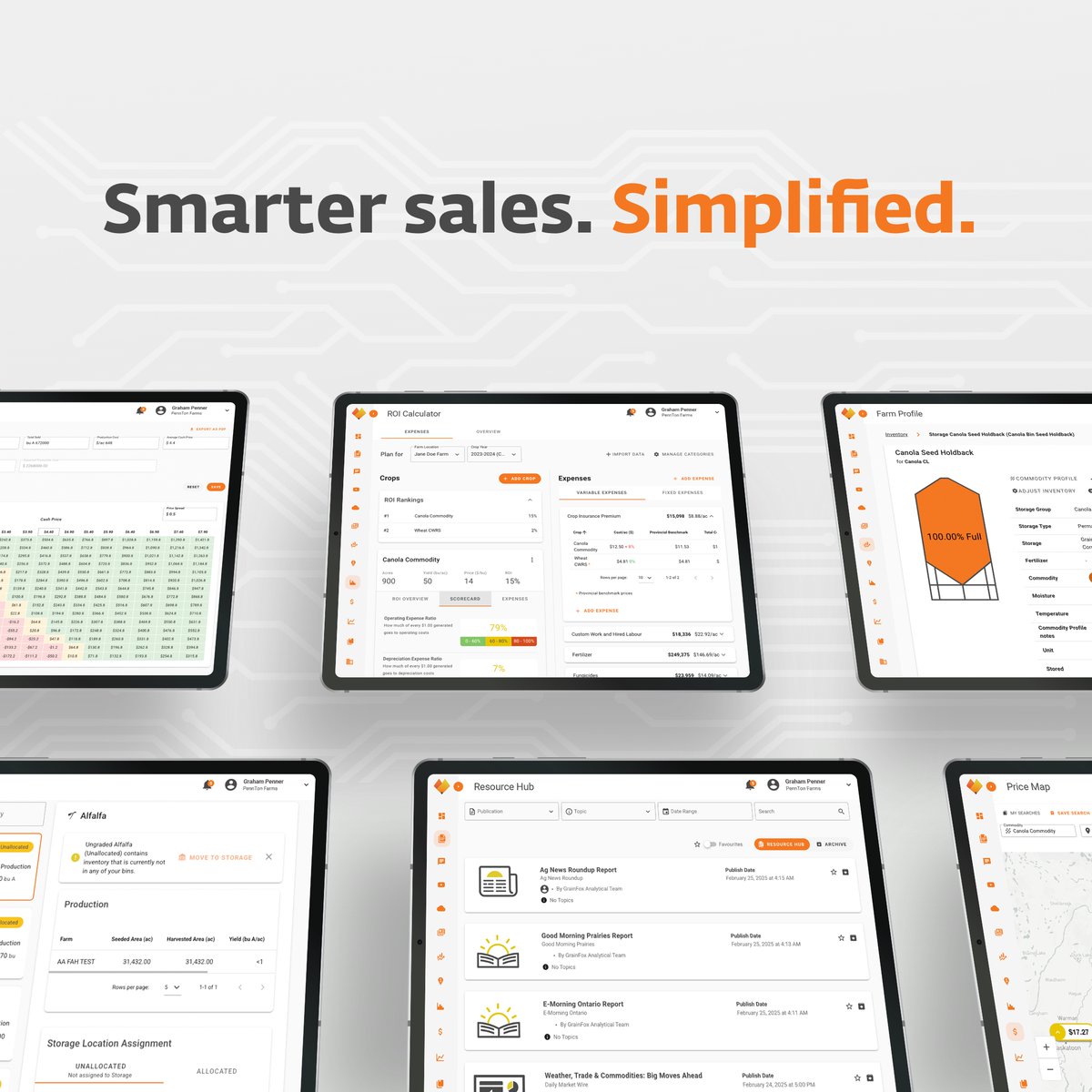 GrainFoxApp's tweet photo. Struggling to stay on top of markets, crop conditions, and pricing? ๐พ
GrainFox simplifies it all with personalized sales recommendations. Track your portfolio, model scenarios, and make smarter decisions from bin to bank. Start here: https://t.co/ts5LgALyzN #Agtech #FarmWealth https://t.co/zJSrNPbqFh