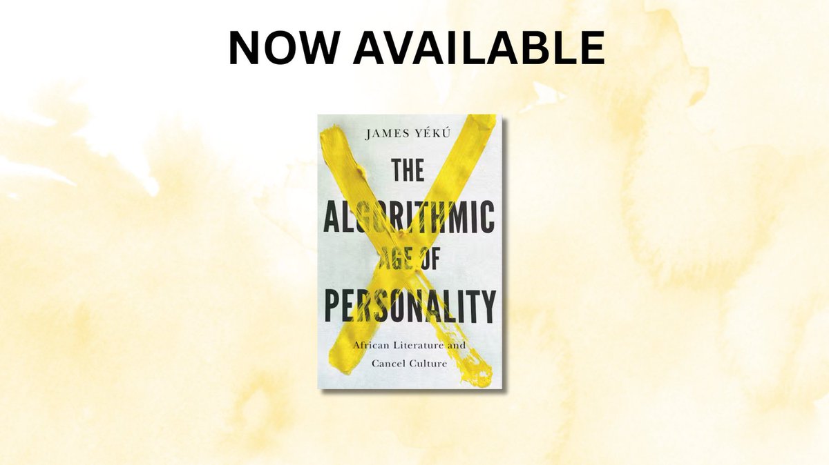 NOW AVAILABLE: The Algorithmic Age of Personality- African Literature and Cancel Culture

To view book details, please visit: 
msupress.org/9781628955406/…