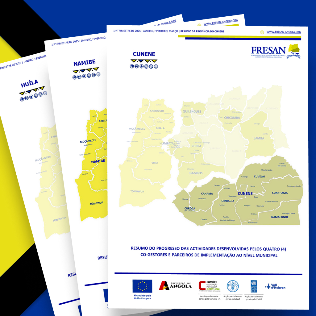 Como está a decorrer o #FRESAN (programa do Governo de Angola financiado pela #UniãoEuropeia) nas 3 províncias no sul mais afectadas pelas alterações climáticas? Vê aqui: 
 - Cunene (bit.ly/4d4MHbT)
- Huíla (bit.ly/4d6OgWI)
- Namibe (bit.ly/3GGHRFv).