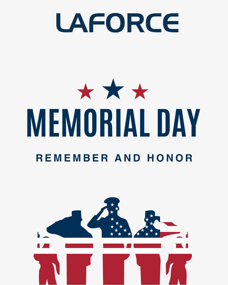 Today, we honor our fallen service members and remember those who served. We are deeply grateful for the service of our veterans.

LaForce will be closed for Memorial Day, and we will resume regular business hours tomorrow.