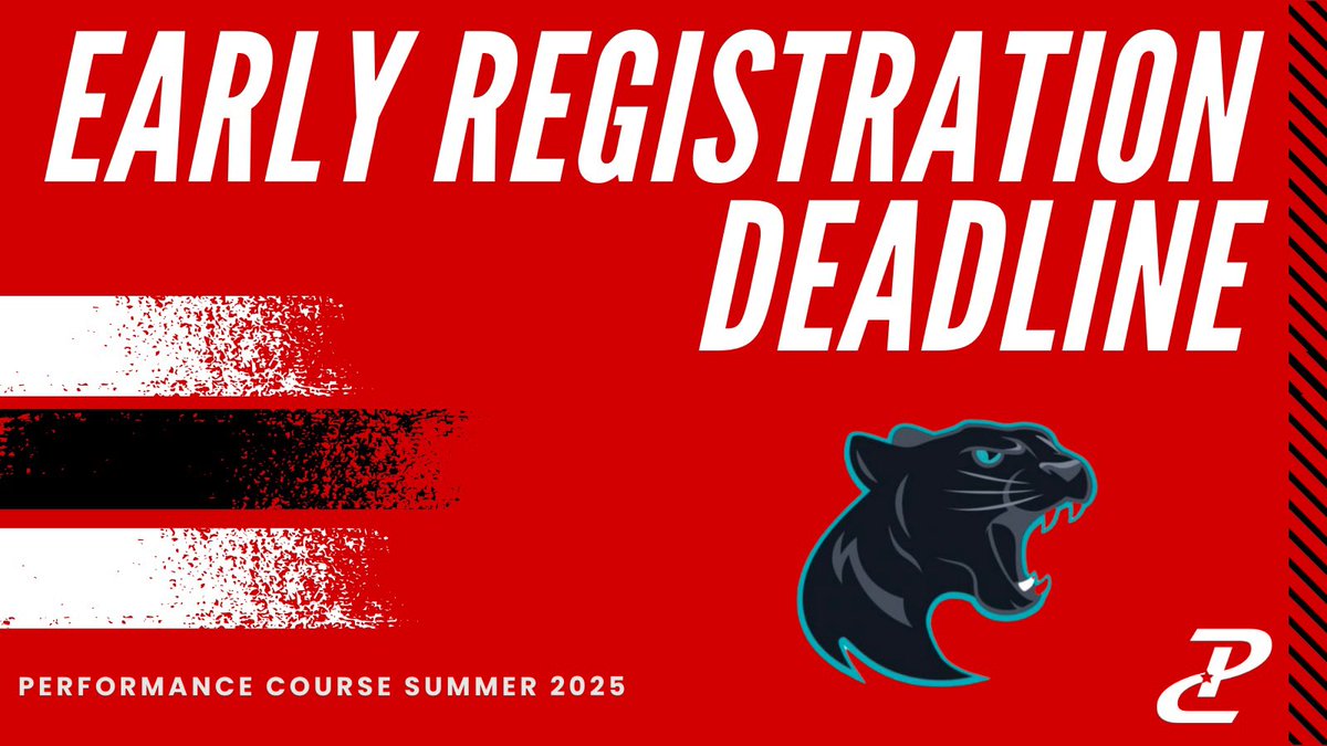 Performance Course (@pcnowisthetime) on Twitter photo The Early Registration Deadline for <a href="/PantherCreekAth/">Panther Creek Athletics</a> is just 1 day away!
#NOWISTHETIME to go ALL IN towards being the best athlete, teammate & person possible❗
Secure your spot by tomorrow, May 22nd to save 💰!
Take advantage by getting signed up NOW! ⬇️ The Early Registration Deadline for <a href="/PantherCreekAth/">Panther Creek Athletics</a> is just 1 day away!
#NOWISTHETIME to go ALL IN towards being the best athlete, teammate & person possible❗
Secure your spot by tomorrow, May 22nd to save 💰!
Take advantage by getting signed up NOW! ⬇️