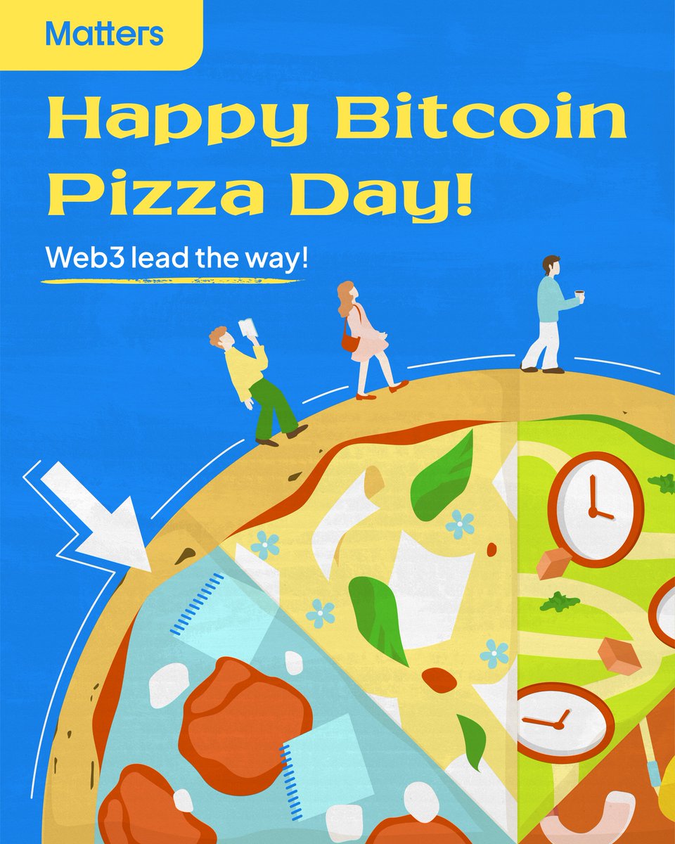 Mattersw3b's tweet image. Happy Bitcoin Pizza Day 🍕
To celebrate Bitcoin Pizza Day on May 22, 2010, which marks the first known real-world purchase using Bitcoin, #BTC hit an ATH recently⚡️ 
#PizzaDay #BTCPizzaDay #BTC