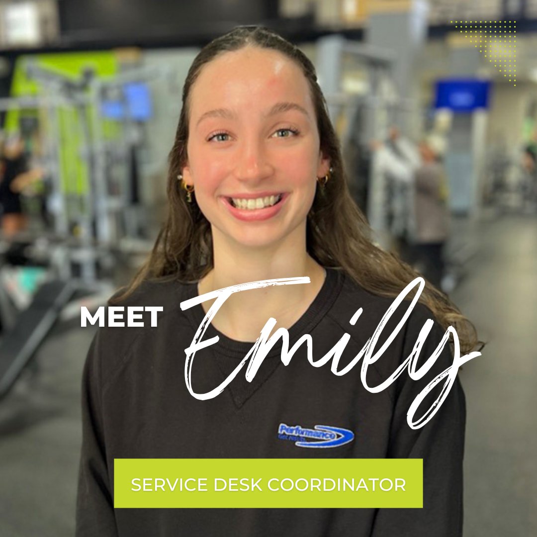 Welcome our newest Service Desk Coordinator, Emily! Emily has served at the front desk for the past 2 years and we are excited to welcome her to this new position at Performance Health and Fitness!