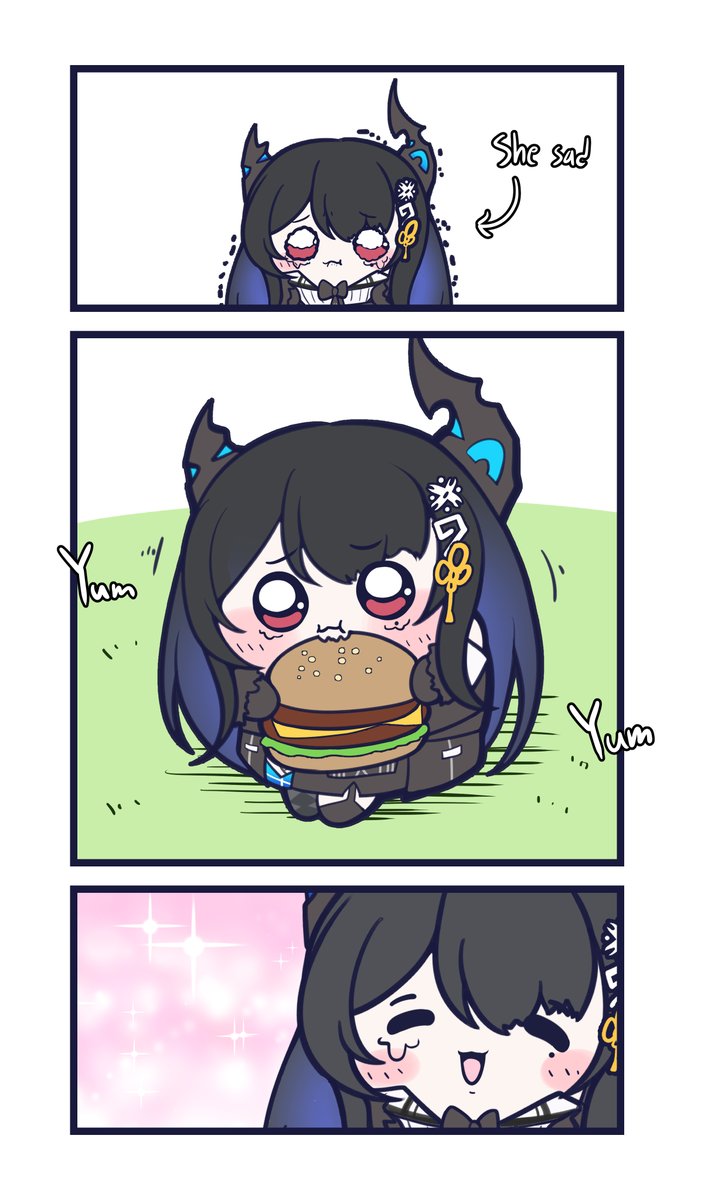 How I imagine how rissa eats burger.
#RavenCrafts