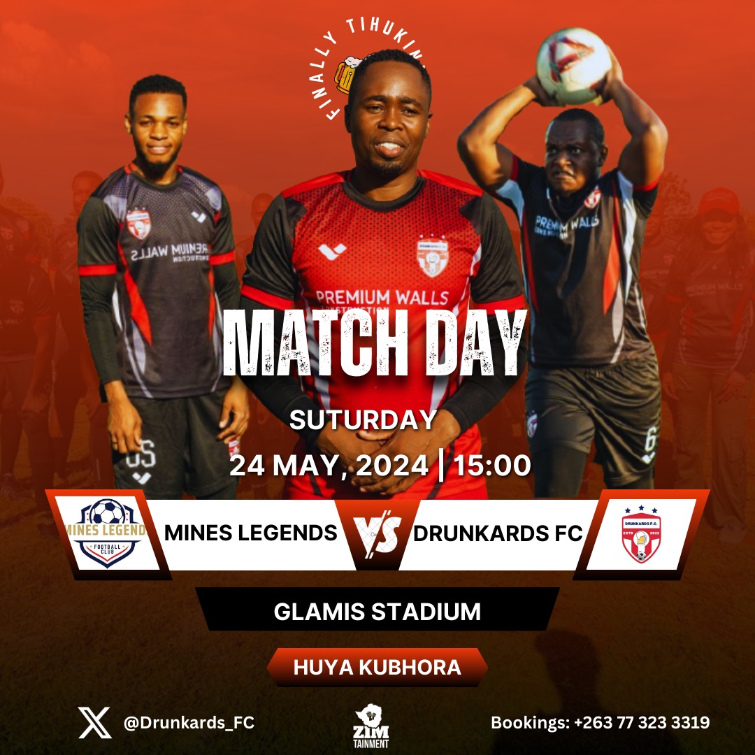 Drunkards_FC's tweet image. Match fitness? Nah.
Match thirst? Through the roof 🍻🔥
Drunkards FC coming to spill beer and steal points
MINES LEGENDS FC
🆚
DRUNKARDS FC
Saturday 24~05~25
1️⃣5️⃣:0️⃣0️⃣
GLAMIS STADIUM, HARARE SHOW GROUNDS
#FinallyTihukinditse🍻🍻
#LetsKickIt⚽️⚽️
#2025🍻