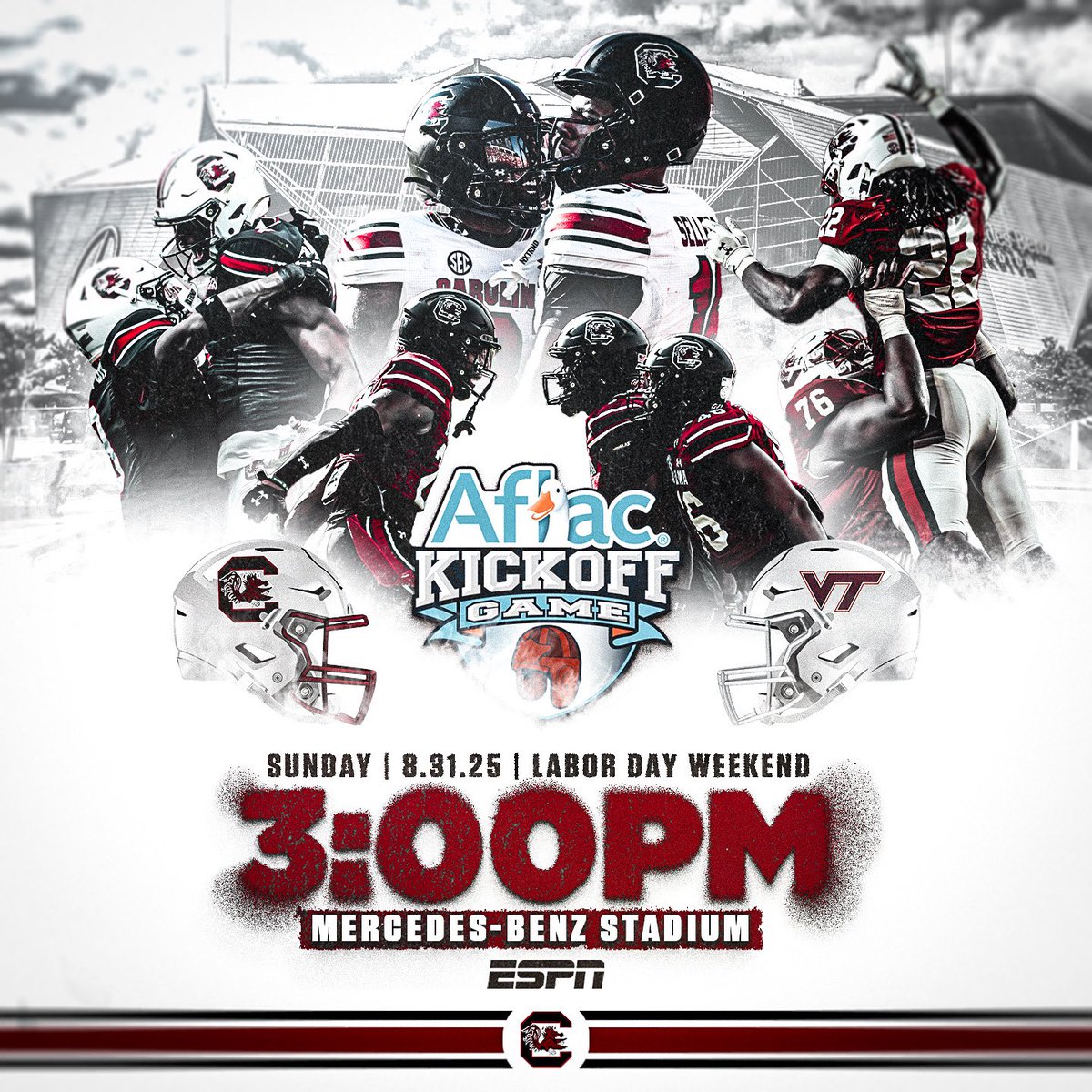 Help us paint Atlanta Garnet &amp; Black for our season opener! Request your tickets today.

🎟: am.ticketmaster.com/gamecocks/buy/…

#Gamecocks | #ForeverToThee