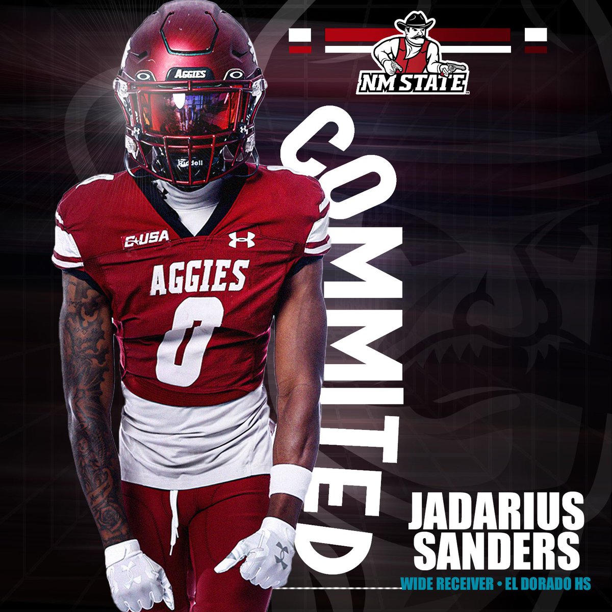 JaDarius Sanders (@jadariusanders) on Twitter photo #AGTG Blessed to Announce my verbal Commitment to New Mexico St University! #AggieUp <a href="/coachC_Cormier/">Cedric Cormier</a> <a href="/Coach_TSanchez/">Coach Tony Sanchez</a> <a href="/NMStateFootball/">New Mexico State Football</a> <a href="/ELDO_FB/">Aztecs Football</a> <a href="/ElDorado_Aztecs/">ElDoradoHighSchool</a> <a href="/EDAztecs_HS/">Venessa Betancourt</a> <a href="/Fchavezeptimes/">Felix Chavez</a> <a href="/SamGuzmanTV/">Sam Guzman</a> #AGTG Blessed to Announce my verbal Commitment to New Mexico St University! #AggieUp <a href="/coachC_Cormier/">Cedric Cormier</a> <a href="/Coach_TSanchez/">Coach Tony Sanchez</a> <a href="/NMStateFootball/">New Mexico State Football</a> <a href="/ELDO_FB/">Aztecs Football</a> <a href="/ElDorado_Aztecs/">ElDoradoHighSchool</a> <a href="/EDAztecs_HS/">Venessa Betancourt</a> <a href="/Fchavezeptimes/">Felix Chavez</a> <a href="/SamGuzmanTV/">Sam Guzman</a>