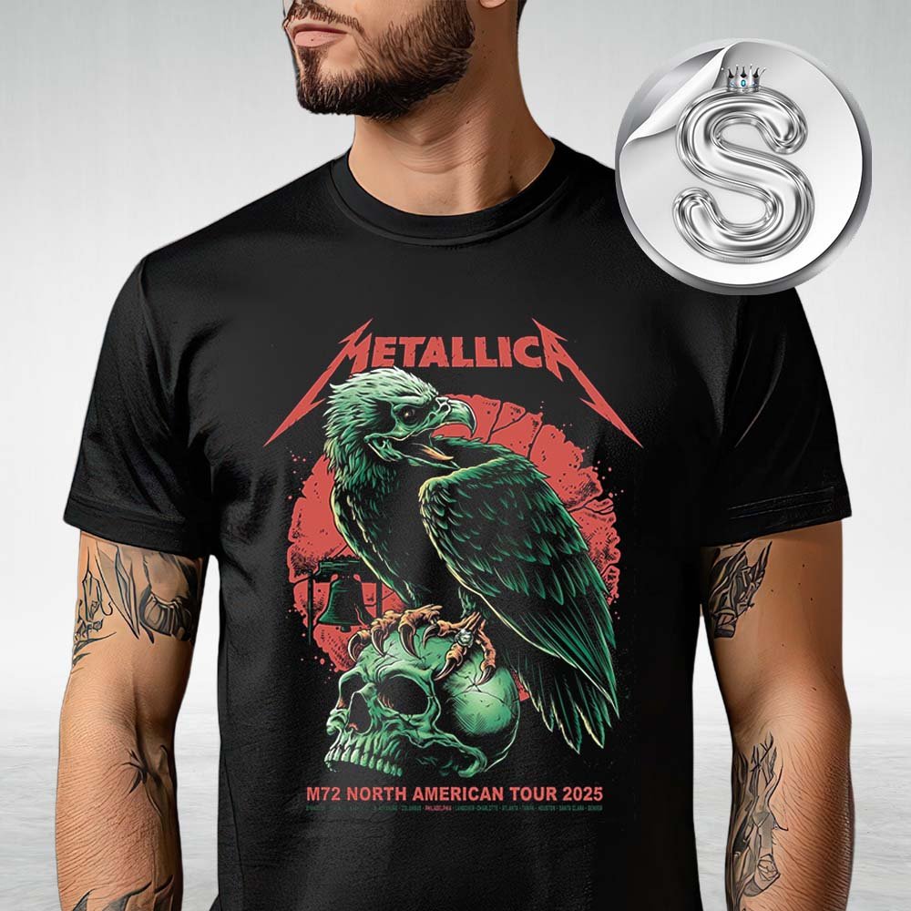 Sohahico's tweet photo. Metallica M72 Philly Pop-Up Shop Poster For Philadelphia At Lincoln Financial Field In Pennsylvania On May 23 25 2025 North America Tour Unisex T-Shirt\
#Metallica #M72PhillyPopUpShop #M72NorthAmericaTour #M72Philly 
>>>Check it here: https://t.co/HfBQCpPuAJ https://t.co/QwnS3IaTfS