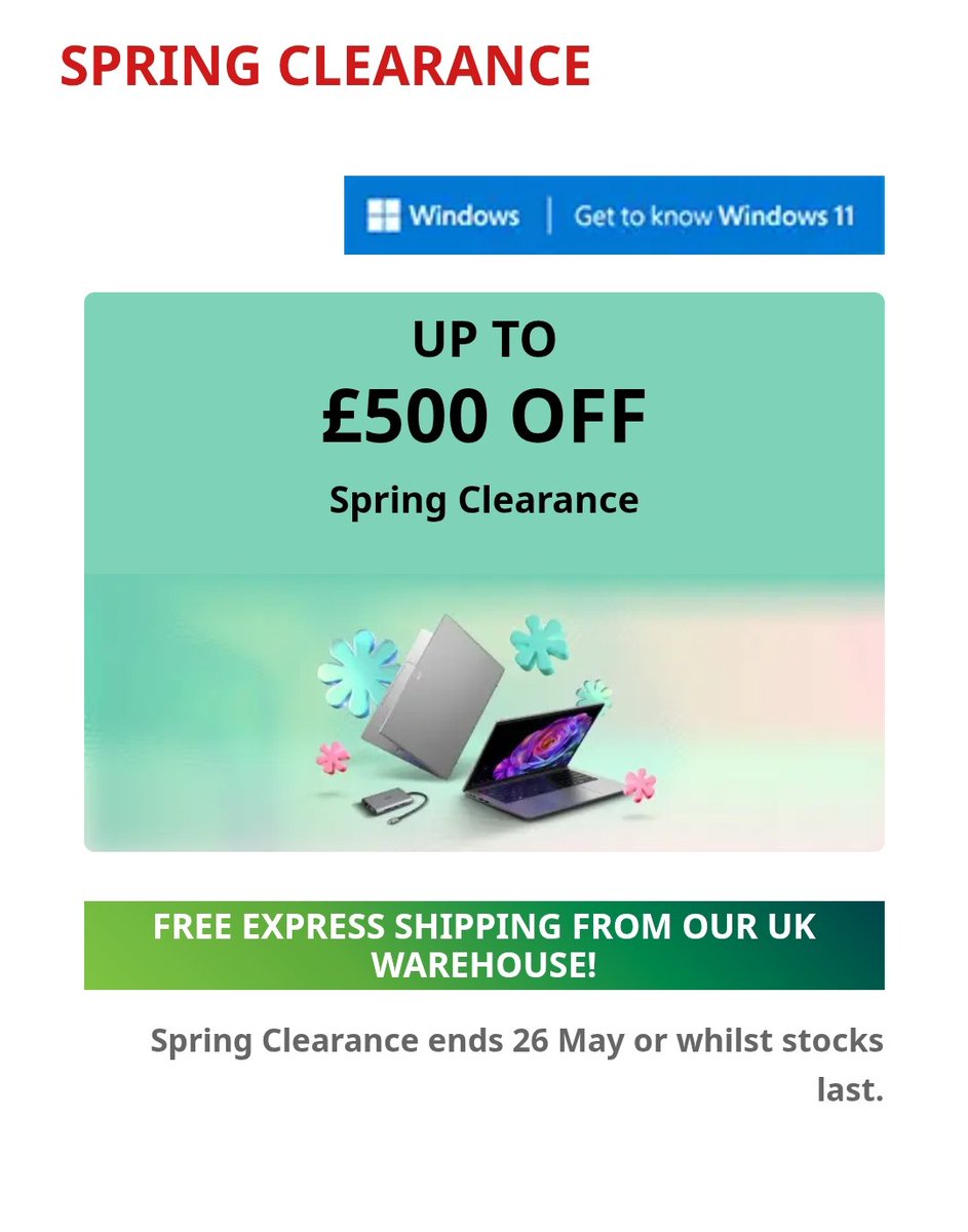 WBeauty4u's tweet image. Acer UK SPRING CLEARANCE !!! Grab a deal while stocks last....
acer.link/3H2HmFS
#Springclearance 
#AcerUK
#DealsYouLove