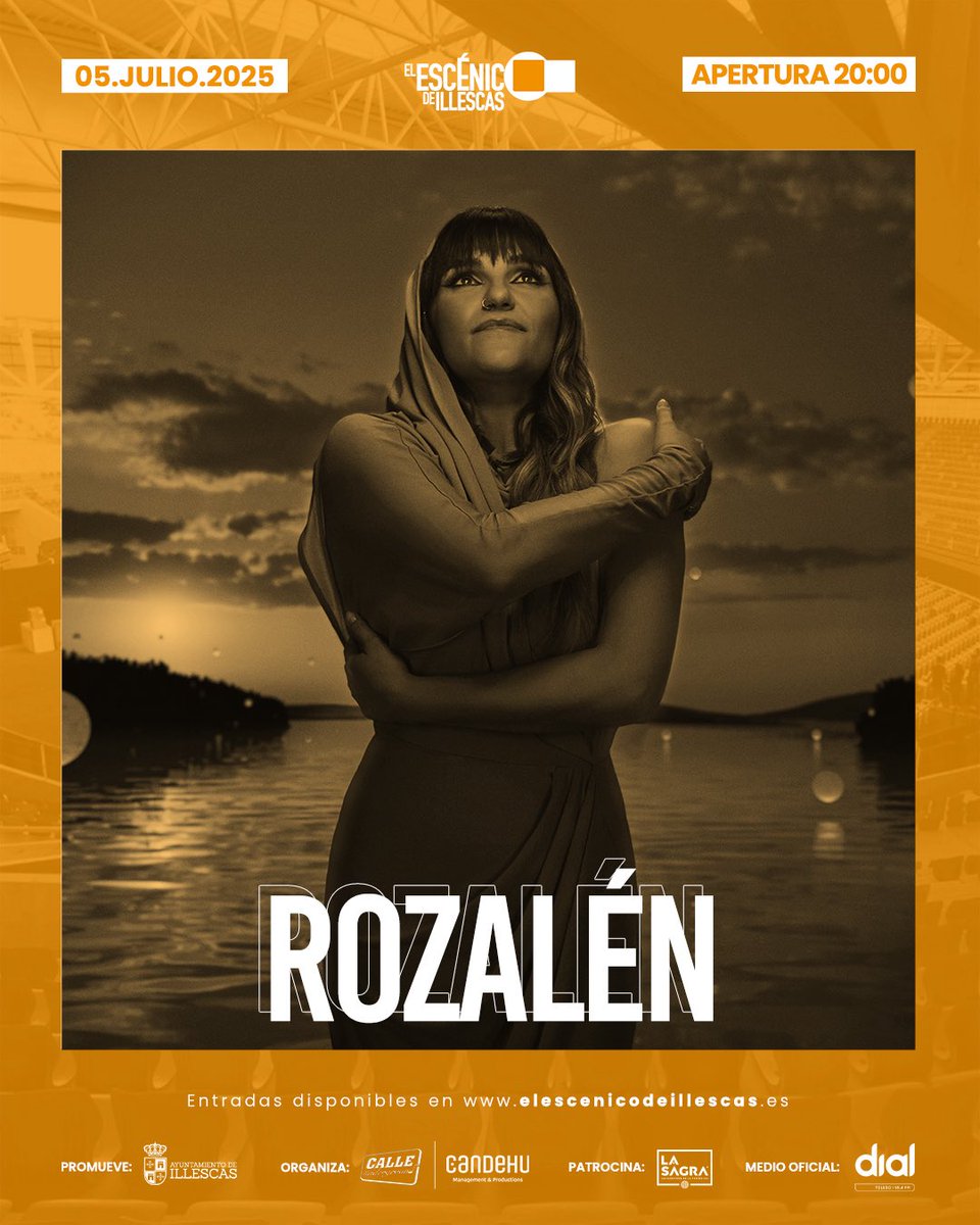 💚 El sábado 5 de julio <a href="/RozalenMusic/">Rozalén</a> estará en El Escénico de Illescas con su gira más íntima y poderosa #ElAbrazo 

🎟️ Entradas ya a la venta en elescenicodeillescas.es

Promueve <a href="/Illescas_Ayto/">Ayto. Illescas</a> 

🎙️ Medio Oficial <a href="/Cadena_Dial/">Cadena Dial España</a> Toledo 

Una noche histórica que no te puedes perder