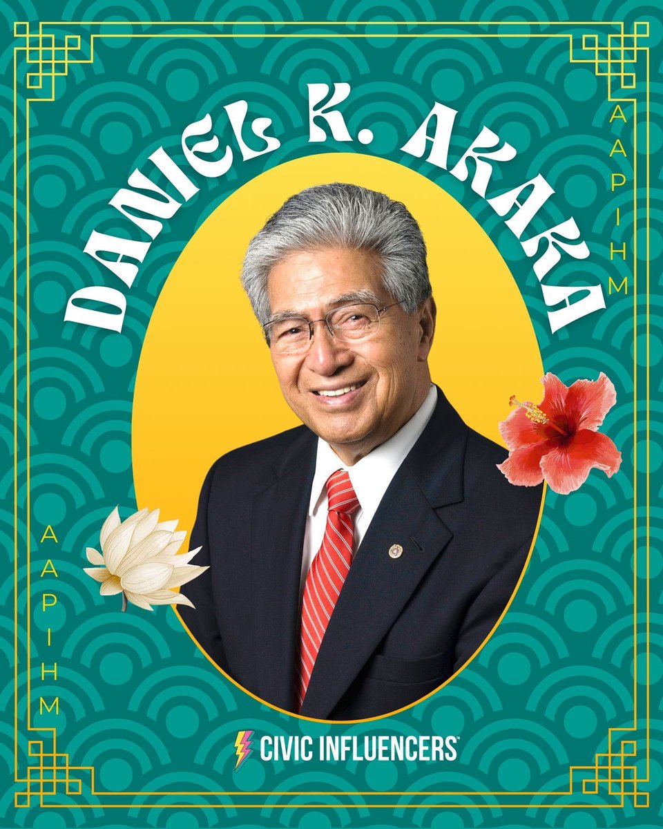 Honoring Senator Daniel K. Akaka🌺, the first Native Hawaiian in the U.S. Senate, for his dedication to Hawaii and advocacy for Native Hawaiian rights. His legacy of aloha and community commitment is deeply admired. #AAPIHeritageMonth