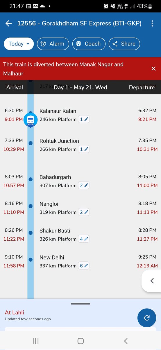 RAJ KUMAR (@rajk95451) on Twitter photo <a href="/AshwiniVaishnaw/">Ashwini Vaishnaw</a> <a href="/RailMinIndia/">Ministry of Railways</a> <a href="/RailwaySeva/">RailwaySeva</a>
Sir, ये ट्रेन अब और कितना लेट करोगे आप लोग ये लेट पे लेट होती का रही है, please इसका संचालन ठीक से किया जाए। एक तो गर्मी से हालत खराब है और ट्रेन भी काफी लेट है। <a href="/AshwiniVaishnaw/">Ashwini Vaishnaw</a> <a href="/RailMinIndia/">Ministry of Railways</a> <a href="/RailwaySeva/">RailwaySeva</a>
Sir, ये ट्रेन अब और कितना लेट करोगे आप लोग ये लेट पे लेट होती का रही है, please इसका संचालन ठीक से किया जाए। एक तो गर्मी से हालत खराब है और ट्रेन भी काफी लेट है।