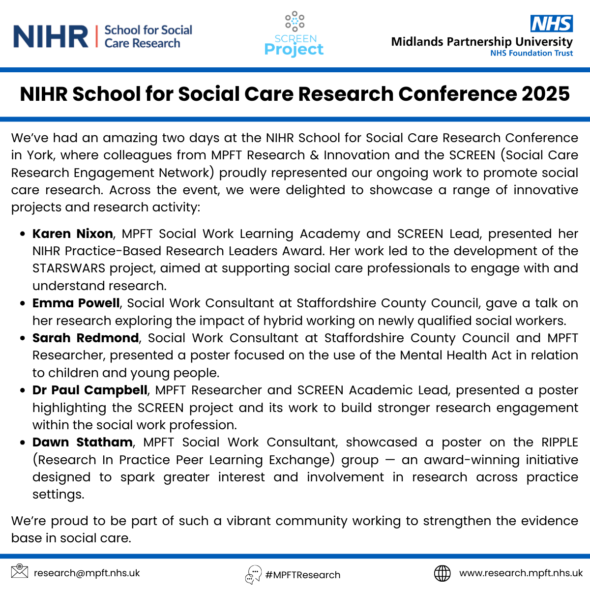 MPFT NHS Research & Innovation Department tweet media