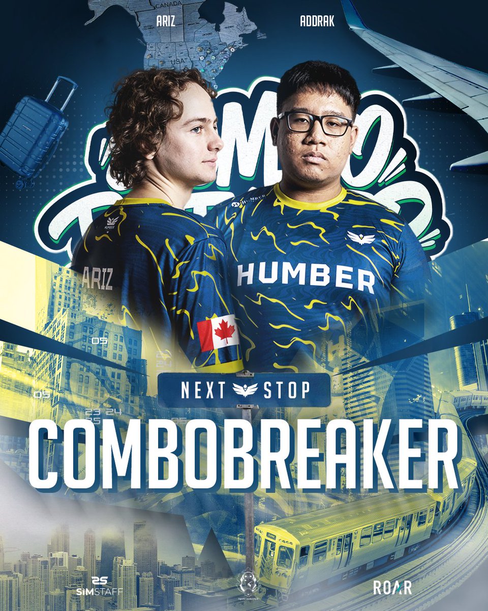 Humber Esports is headed to Combo Breaker 2025 🇺🇸🎮

We’re proud to announce that <a href="/ArizOnMarz/">Ariz</a> (Ariz), <a href="/Addrak_exe/">Addrak</a>  (Addrak), <a href="/raynexpress/">【Bernard】</a> (Bernard Mafei) and members of the Humber Esports' summer team will be heading to one of North America’s biggest FGC events!

#HumberRising