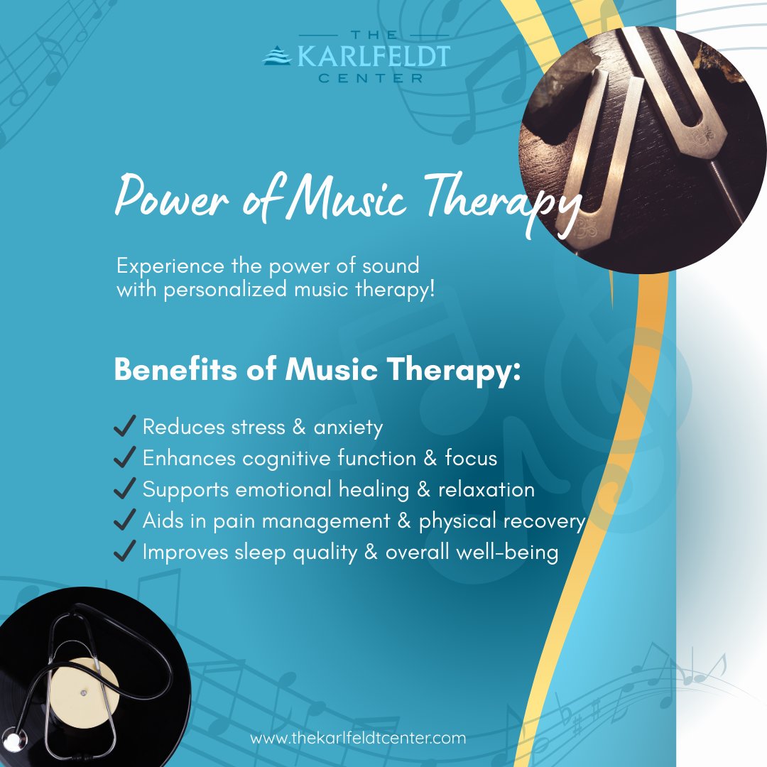 At The Karlfeldt Center, we offer personalized music therapy sessions to help you harness the power of sound for healing.

Discover the Healing Power of Music Therapy: thekarlfeldtcenter.com/music-therapy/
Discover more: linktr.ee/thekarlfeldtce…

#MusicTherapy #SoundHealing #TheKarlfeldtCenter