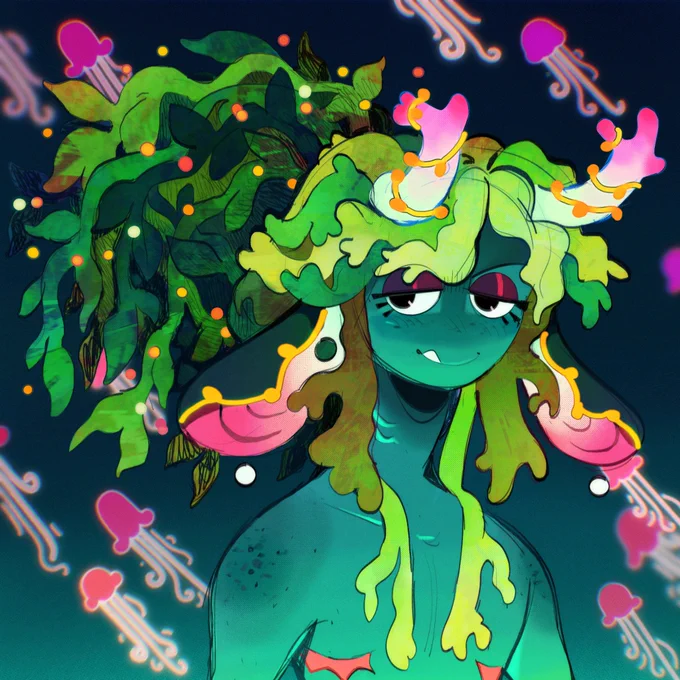 Happy Mermay!!!! Here's a seaweed dude 