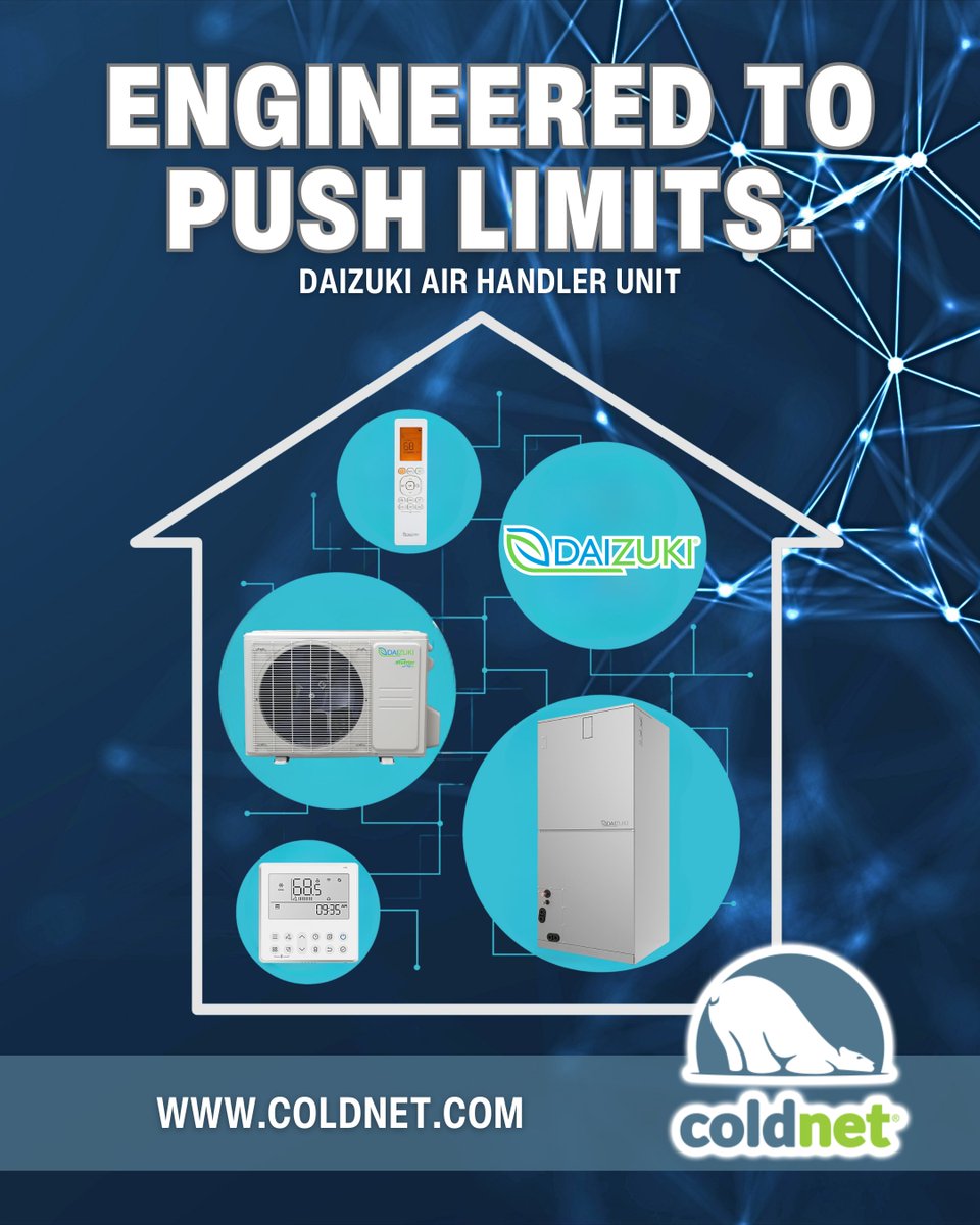 ColdNetOfficial's tweet image. The Daizuki Air Handler Unit is not just a machine—it’s the mechanical heart of your HVAC system. 

Visit us at coldnet.com or click the link in the bio.

#Coldnet #HVAC #Daiziki #LightCommercial #AirHandler #Residential #AirConditioner