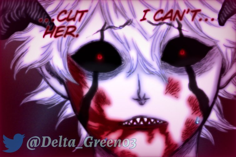 Delta_Green03's tweet photo. "I can't...cut her."
Black Clover, Chapter 379
#BlackClover #Liebe #BC379 #mangacoloring https://t.co/PcGPkgrp0Z