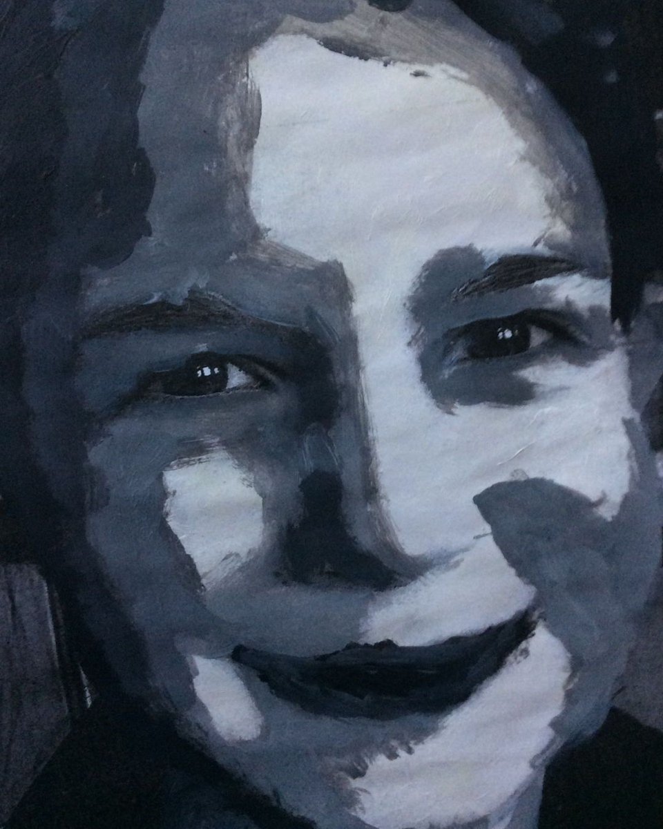 Year 5 Art group have been working on monochrome self portraits referencing pictures to identify the key areas of light and shade.