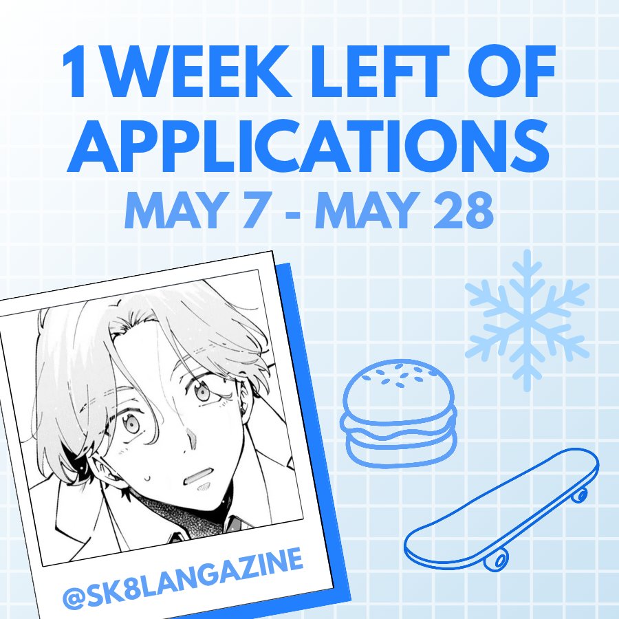 ❄️ 1 WEEK LEFT ❄️ 

We can't believe how the time flies! There is only 1 WEEK left of our contributor applications for Riding the Edge, so don't hesitate! We're looking for dedicated page &amp; merch artists and writers to represent our favorite boy! 🩵✨️

Apply below!