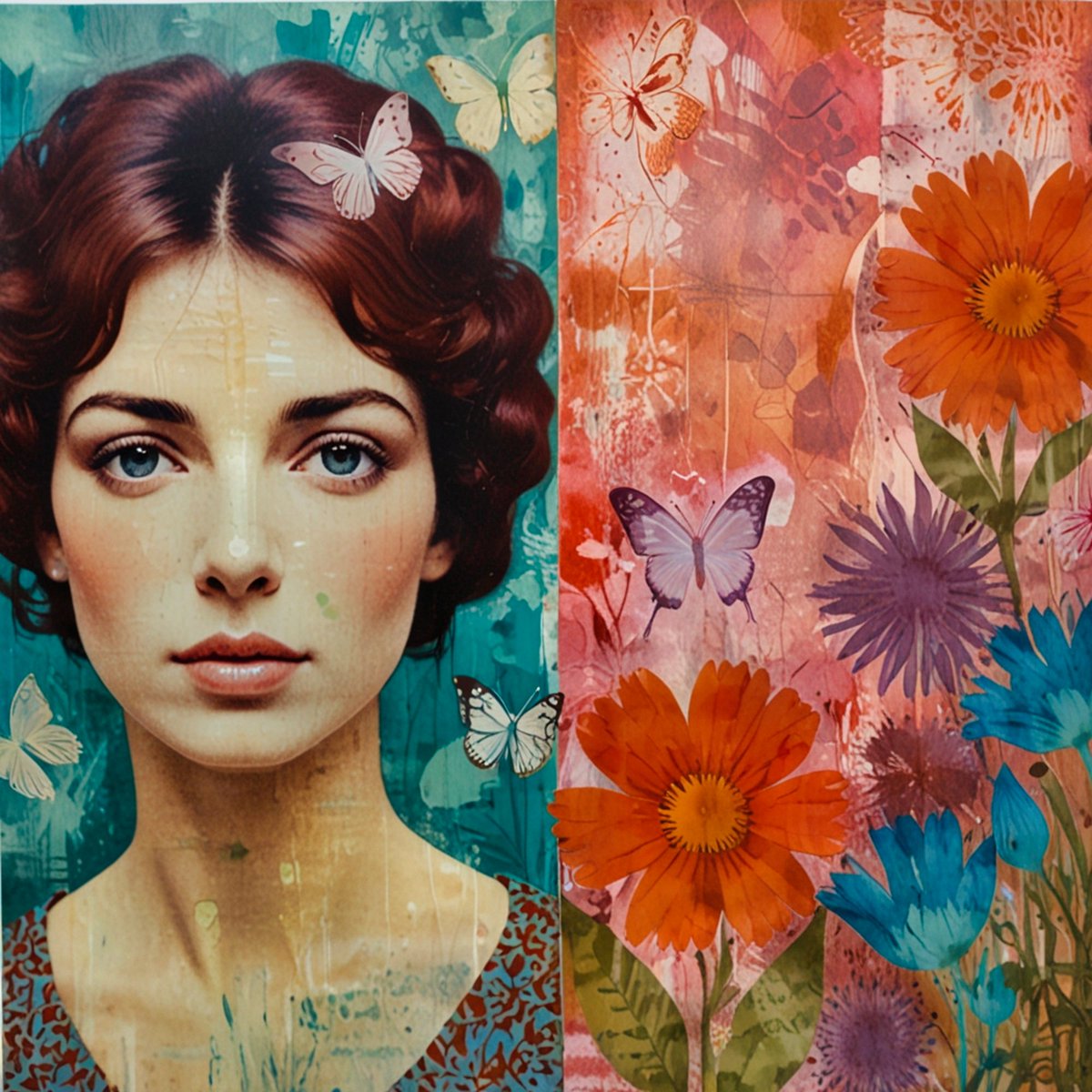 Experimenting with gelli prints, collage and AI and loving the result!

Palette of Bloom and others, now on Objkt.