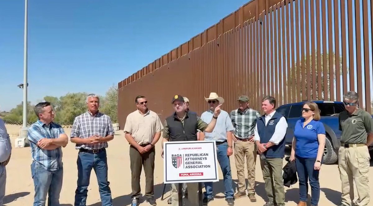 Alan Wilson (@agalanwilson) on Twitter photo Fentanyl poured in. MS-13 slipped through. Human traffickers roamed freely. That was the Biden legacy.
Now, under President <a href="/realDonaldTrump/">Donald J. Trump</a>, we’re back in the fight. And I’m proud to be here with America First AGs to say: no more.
<a href="/RepublicanAGs/">RAGA</a> @realtomhoman <a href="/Sec_Noem/">Secretary Kristi Noem</a> Fentanyl poured in. MS-13 slipped through. Human traffickers roamed freely. That was the Biden legacy.
Now, under President <a href="/realDonaldTrump/">Donald J. Trump</a>, we’re back in the fight. And I’m proud to be here with America First AGs to say: no more.
<a href="/RepublicanAGs/">RAGA</a> @realtomhoman <a href="/Sec_Noem/">Secretary Kristi Noem</a>