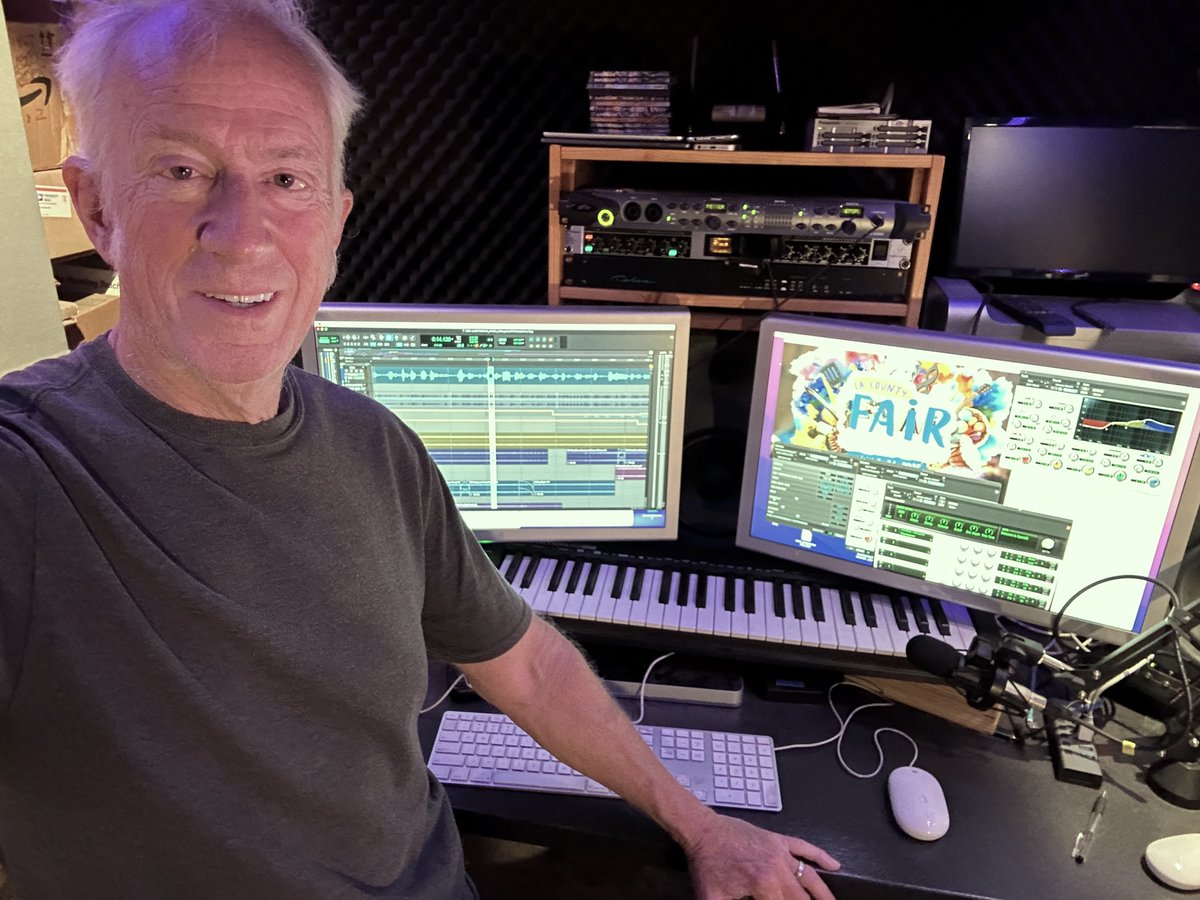 BruceBarker's tweet photo. Always a treat to mix audio for the LA County Fair’s radio &amp; TV ads. For 2025, voiceover powerhouses Katy Newton &amp; Irma Blanco make it all look &amp; sound so easy. Just a few days left to enjoy the thrills, concerts, and deep-fried ice cream! https://t.co/yoMSfiBH5t