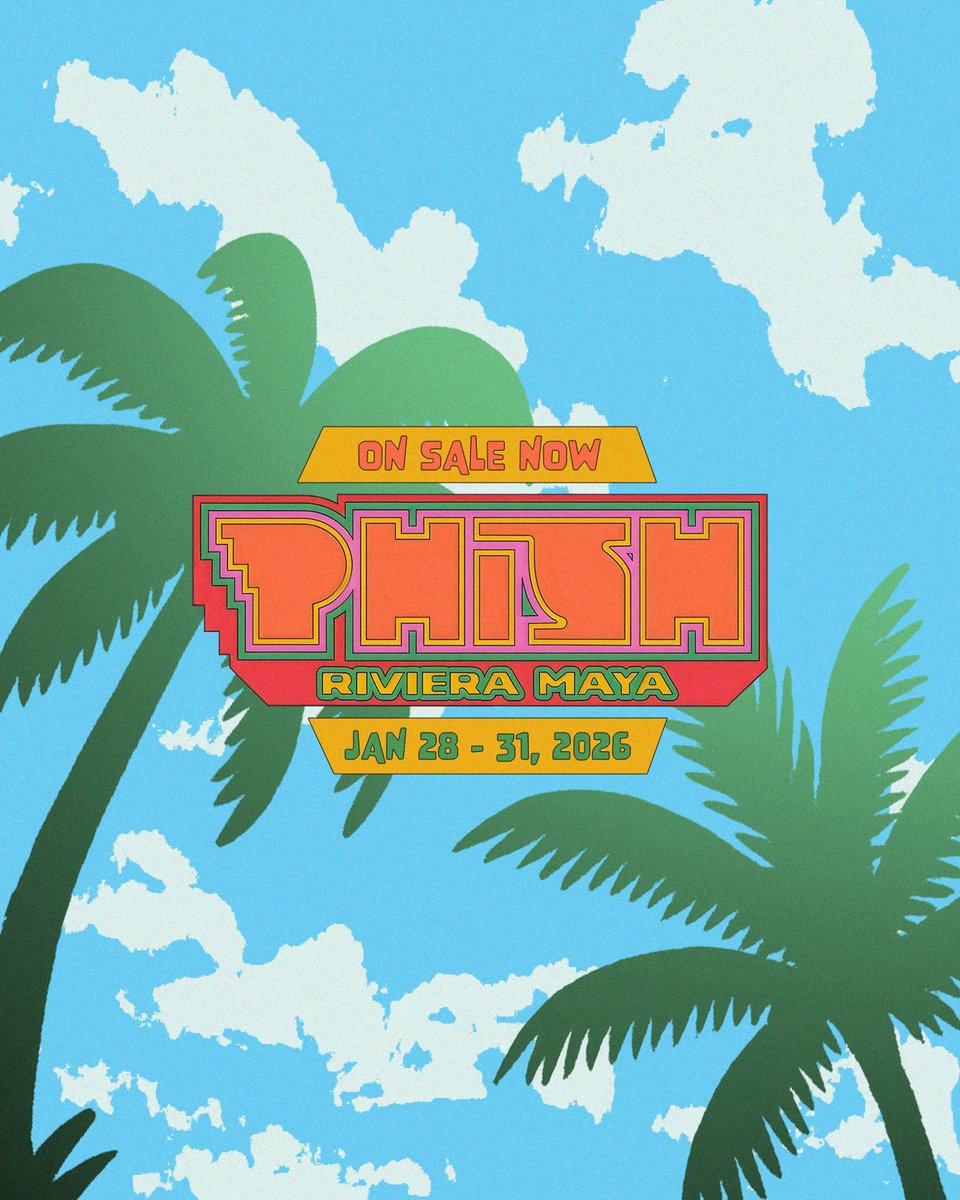 Phish returns to the Caribbean coast for their 9th Riviera Maya destination event! 🎶

Four nights, eight sets, and a beachfront venue at Moon Palace Cancún make for an unforgettable musical getaway. Tickets: tixr.com/groups/100xpre…