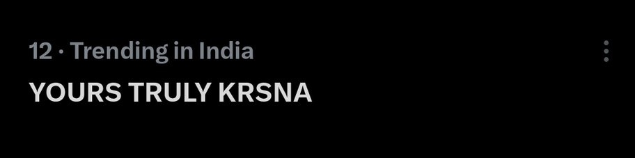 Shubhamnotnice's tweet photo. We are trending at 12 in India already 
Keep them coming, goal is NO. 1 🔥

YOURS TRULY KRSNA https://t.co/cuJKbbqXk0
