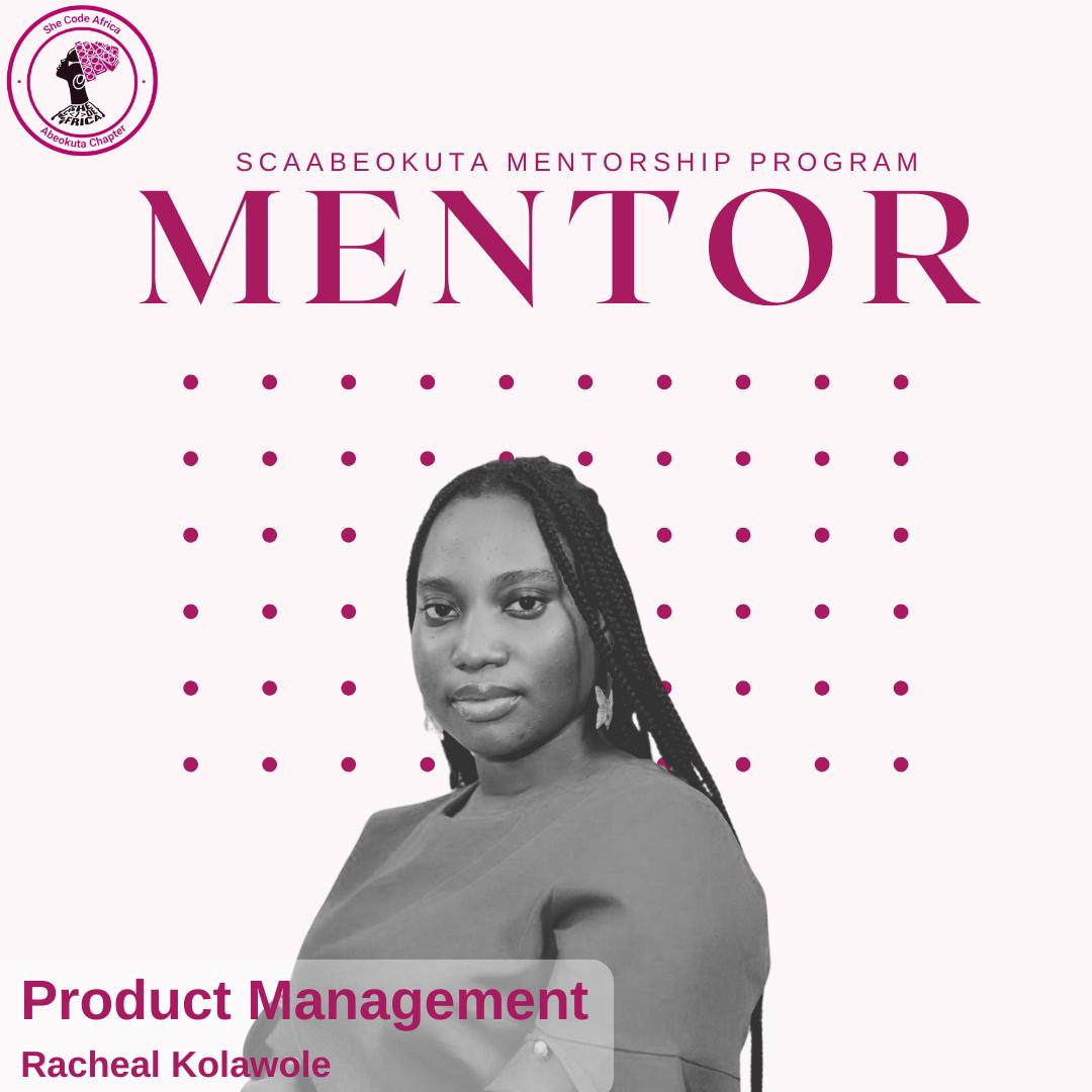 Meet Racheal Kolawole, a seasoned Product Management Mentor: Guiding Vision to Victory.

She builds impactful products &amp; stronger leaders, bringing real-world insights, proven frameworks &amp; a passion to help the next gen of PMs thrive.

#SCAMentorship #ProductManagement