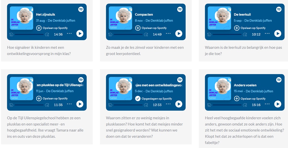 Volg jij al de podcast van de #Denklabjuffen op Spotify????