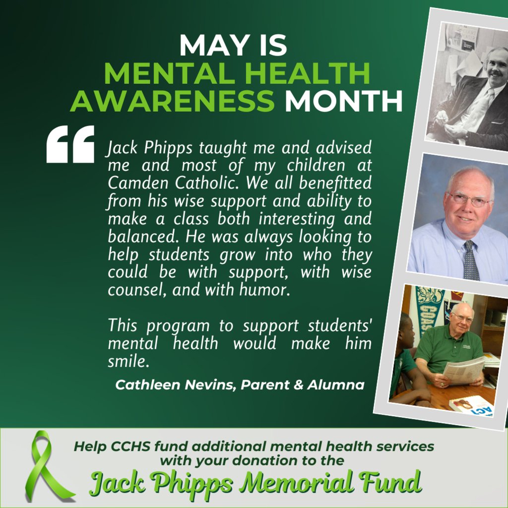 💚In honor of Mental Health Awareness Month, honor the legacy of longtime faculty member and guidance counselor Jack Phipps and help make a positive difference for our students' mental health by supporting this effort!
givebutter.com/bcN7e1