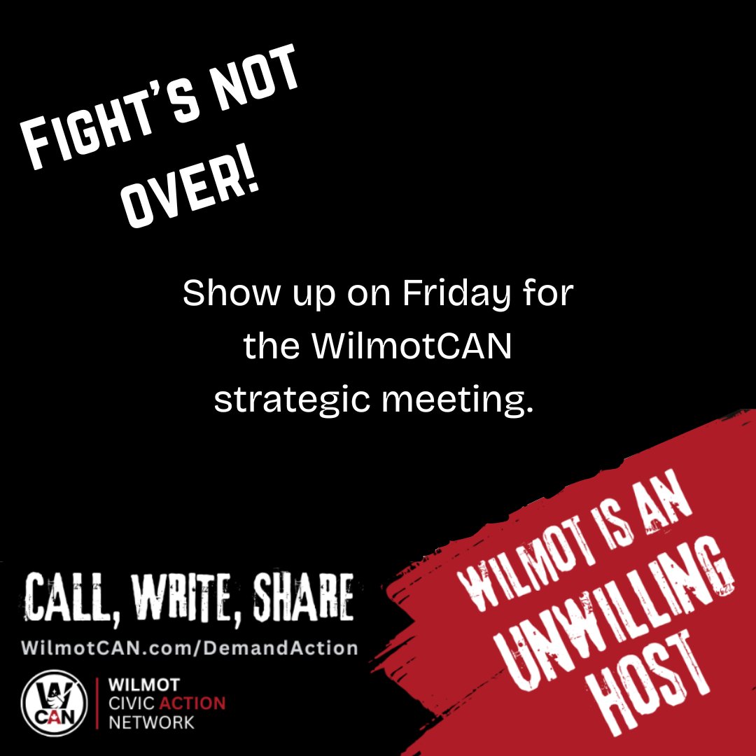 We want to see you on Friday at our strategic meeting. It's an important one. Come see how you can be part of the plan: 
actionnetwork.org/forms/are-join…

#FightForFarmland
#WilmotLandGrab