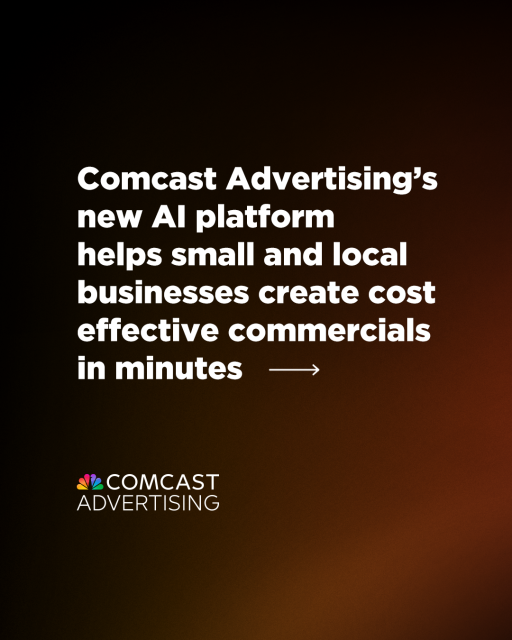 mayerkp's tweet photo. .ComcastAd's new AI platform is already helping small and local businesses create cost effective commercials in minutes! #ComcastEmp https://t.co/clubMYPYZg https://t.co/tp2TjkHAZU