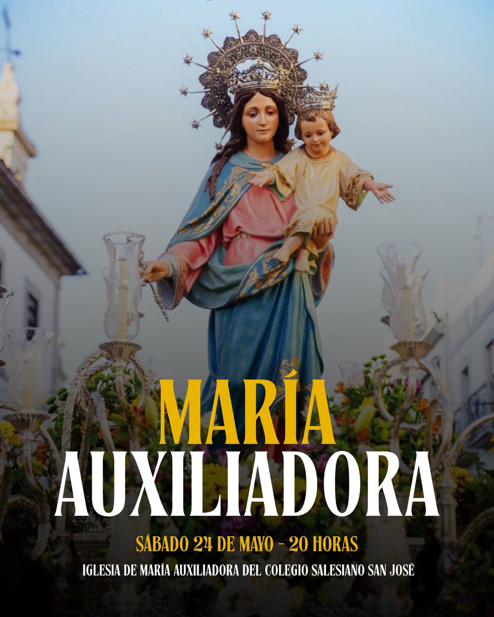 BandaPozoblanco's tweet photo. 💙 Tan sólo 3 días para encontrarnos junto a ella, Madre y Maestra Auxiliadora. 

Este sábado 24 de mayo, como cada año, acompañaremos musicalmente el caminar de María Auxiliadora. Será a las 20h con salida desde Salesianos.

📷: Rafa Sánchez

#BMPozoblanco🎷🎶 https://t.co/jGJyL4POfT