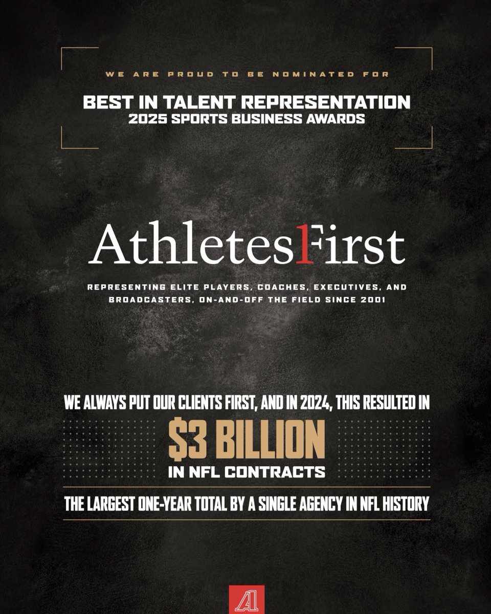 Athletes First (@athletesfirst) on Twitter photo We’re excited to be in the house tonight at <a href="/SBJ/">Sports Business Journal</a>'s Sports Business Awards at the Marriott Marquis in Times Square, where Athletes First is nominated in the Best in Talent Representation category.
It’s an honor to be recognized alongside the best in the sports industry. We’re excited to be in the house tonight at <a href="/SBJ/">Sports Business Journal</a>'s Sports Business Awards at the Marriott Marquis in Times Square, where Athletes First is nominated in the Best in Talent Representation category.
It’s an honor to be recognized alongside the best in the sports industry.