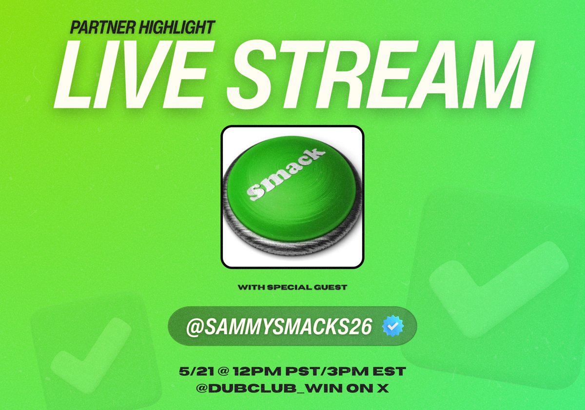 DubClub_win's tweet image. The long-awaited @SammySmacks26 Live Stream is here and happening today at 12PM PST...

We'll be uncovering his research process, aftermath of the $70k hit and lastly...his HR Parlay of the day😧

We'll see you all soon🫵