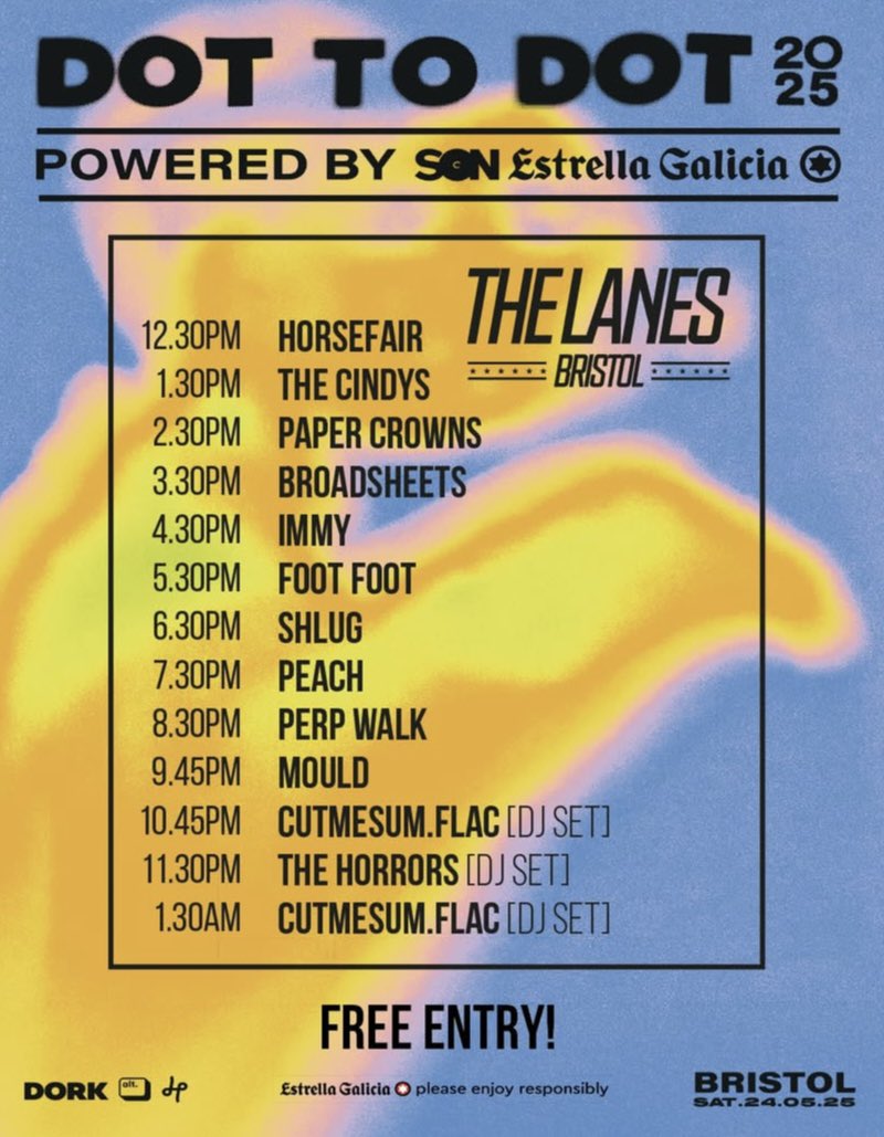The Lanes, Bristol (@thelanesbristol) on Twitter photo Getting close now! Set times for <a href="/d2dbristol/">Dot To Dot Bristol</a> at the Lanes this Saturday. Free entry 🎶 Getting close now! Set times for <a href="/d2dbristol/">Dot To Dot Bristol</a> at the Lanes this Saturday. Free entry 🎶