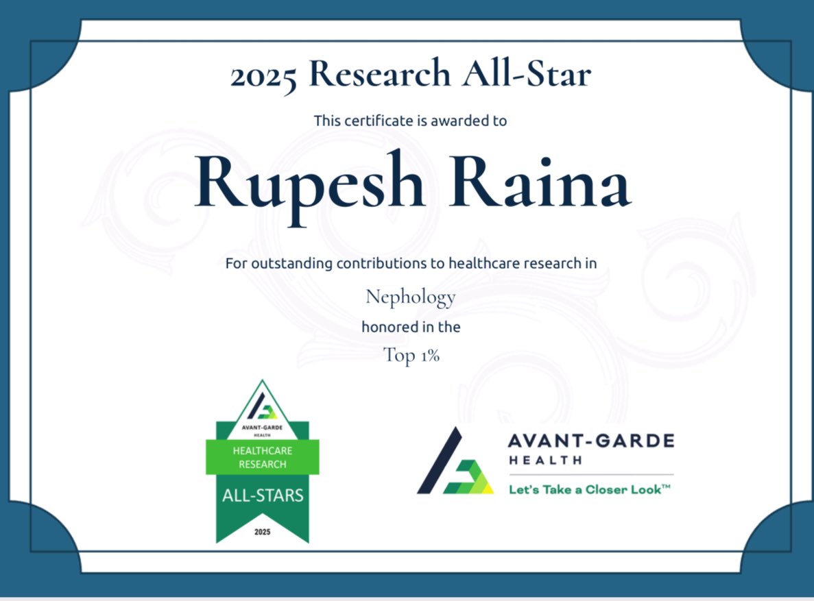 Dr Rupesh Raina MD (@rupeshrainamd) on Twitter photo Proud of my research team and honored to work with great researchers <a href="/ASPNeph/">American Society of Pediatric Nephrology</a> <a href="/IptaPedsTx/">International Pediatric Transplant Association</a> <a href="/pcrrticonic/">PCRRT-ICONIC Foundation</a> <a href="/isn_india/">Indian Society of Nephrology</a> <a href="/ISNkidneycare/">Int Society of Nephrology</a> <a href="/Ped_Neph/">Pediatric Nephrology</a> <a href="/NEOMEDedu/">Northeast Ohio Medical University (NEOMED)</a> <a href="/NKFCleveland/">@NKFCleveland</a> <a href="/NeonatalKidney/">Neonatal Kidney Collaborative (NKC)</a> <a href="/AkronChildrens/">Akron Children's</a> <a href="/IPNA_PedNeph/">IPNA Ped Nephrology</a> <a href="/sidsdoc/">sidsdoc</a> <a href="/kalhasanksu/"> Prof.Khalid A. Alhasan ا.د.خالد عبدالعزيز الحسن</a> Proud of my research team and honored to work with great researchers <a href="/ASPNeph/">American Society of Pediatric Nephrology</a> <a href="/IptaPedsTx/">International Pediatric Transplant Association</a> <a href="/pcrrticonic/">PCRRT-ICONIC Foundation</a> <a href="/isn_india/">Indian Society of Nephrology</a> <a href="/ISNkidneycare/">Int Society of Nephrology</a> <a href="/Ped_Neph/">Pediatric Nephrology</a> <a href="/NEOMEDedu/">Northeast Ohio Medical University (NEOMED)</a> <a href="/NKFCleveland/">@NKFCleveland</a> <a href="/NeonatalKidney/">Neonatal Kidney Collaborative (NKC)</a> <a href="/AkronChildrens/">Akron Children's</a> <a href="/IPNA_PedNeph/">IPNA Ped Nephrology</a> <a href="/sidsdoc/">sidsdoc</a> <a href="/kalhasanksu/"> Prof.Khalid A. Alhasan ا.د.خالد عبدالعزيز الحسن</a>