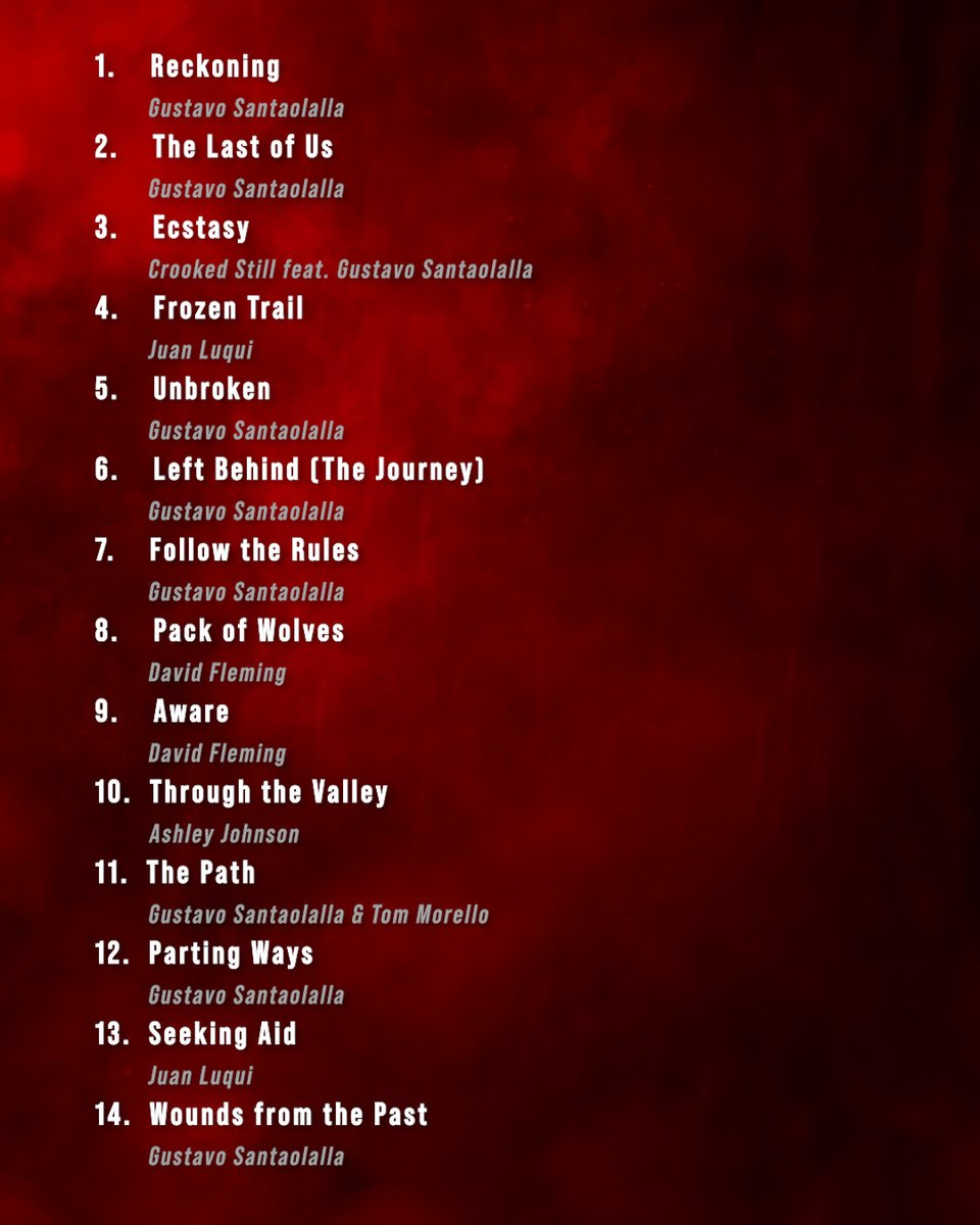 SonySoundtracks's tweet photo. The album you've been waiting for.

#TheLastofUs Season 2 soundtrack drops this Friday — featuring score tracks from original game composer Gustavo Santaolalla, Season 1 co-composer David Fleming, additional composer Jake Staley, and guitarist Juan Luqui. 

The album also includes songs heard in the series from Crooked Still and Ashley Johnson, as well as Bella Ramsey’s performance of “Take on Me” as Ellie in Episode 4.