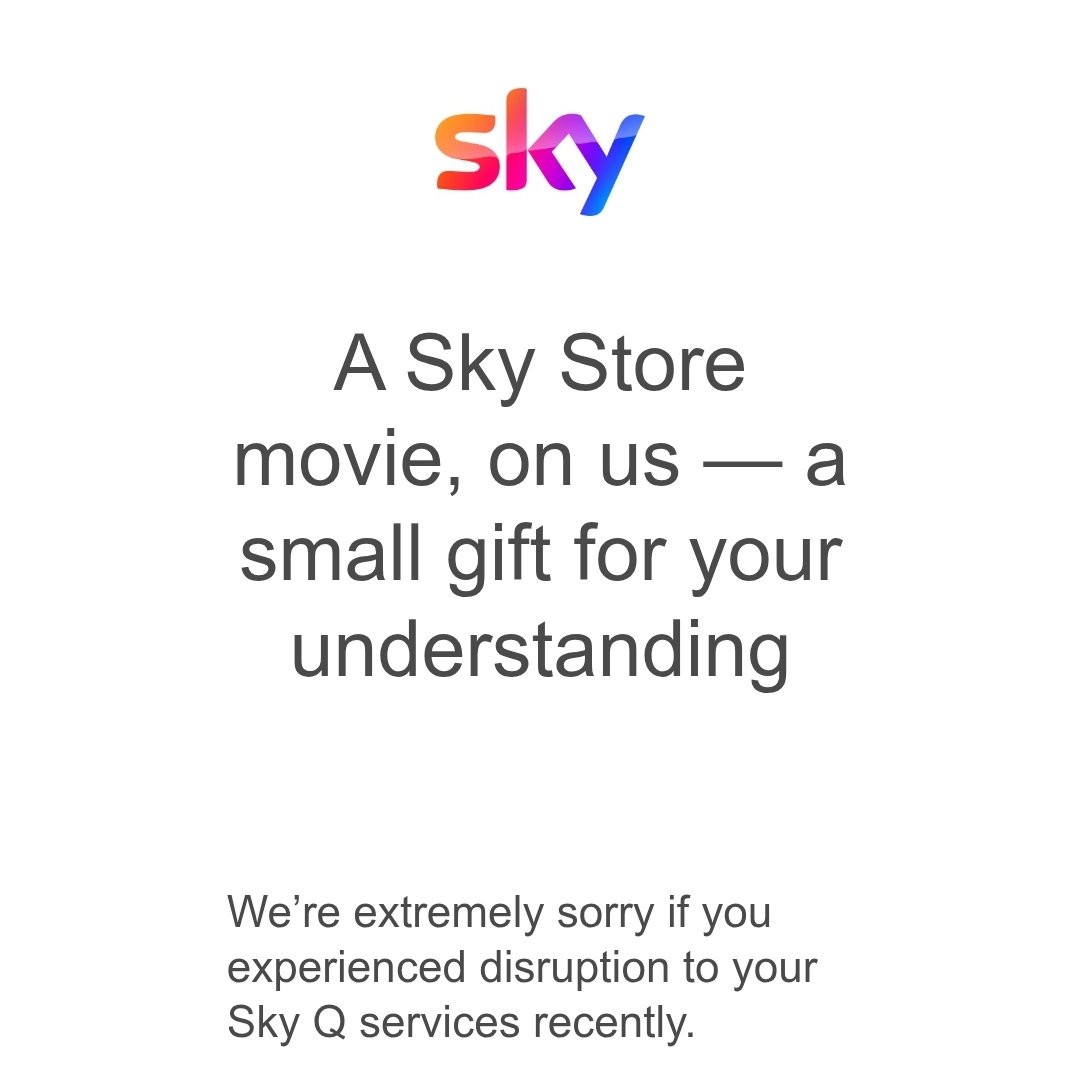 j4syb's tweet image. ...ah, come on @SkyHelpTeam @SkyUK 
A free movie on u....I'd rather have money knocked off my monthly bill, I bloody pay enough!!! 
#ToneDef #skyQ #SkyDown #sky