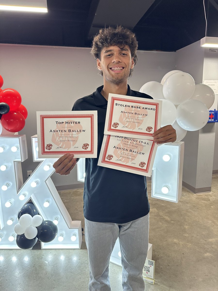Ashten Ballew (@officalaballew_) on Twitter photo Thank you Lord for another great high school season <a href="/katyhsbaseball/">Katy Tigers Baseball</a>
District 19-6A 1st Team All-District Shortstop
Katy Baseball Top Hitter x2
Katy Baseball Stolen Base Award x2 Thank you Lord for another great high school season <a href="/katyhsbaseball/">Katy Tigers Baseball</a>
District 19-6A 1st Team All-District Shortstop
Katy Baseball Top Hitter x2
Katy Baseball Stolen Base Award x2