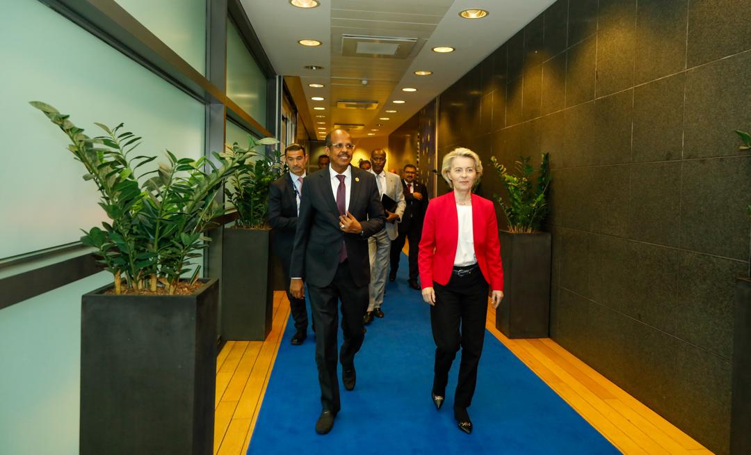 African Union (@_africanunion) on Twitter photo This evening, H.E. <a href="/ymahmoudali/">Mahmoud Ali youssouf</a>, Chairperson of the AU Commission, was received by H.E <a href="/vonderleyen/">Ursula von der Leyen</a>, President of the <a href="/EU_Commission/">European Commission</a>. They discussed the outcomes of the 3rd AU-EU Ministerial Meeting & Africa's agency in development. They reaffirmed the strategic AU-EU partnership This evening, H.E. <a href="/ymahmoudali/">Mahmoud Ali youssouf</a>, Chairperson of the AU Commission, was received by H.E <a href="/vonderleyen/">Ursula von der Leyen</a>, President of the <a href="/EU_Commission/">European Commission</a>. They discussed the outcomes of the 3rd AU-EU Ministerial Meeting & Africa's agency in development. They reaffirmed the strategic AU-EU partnership