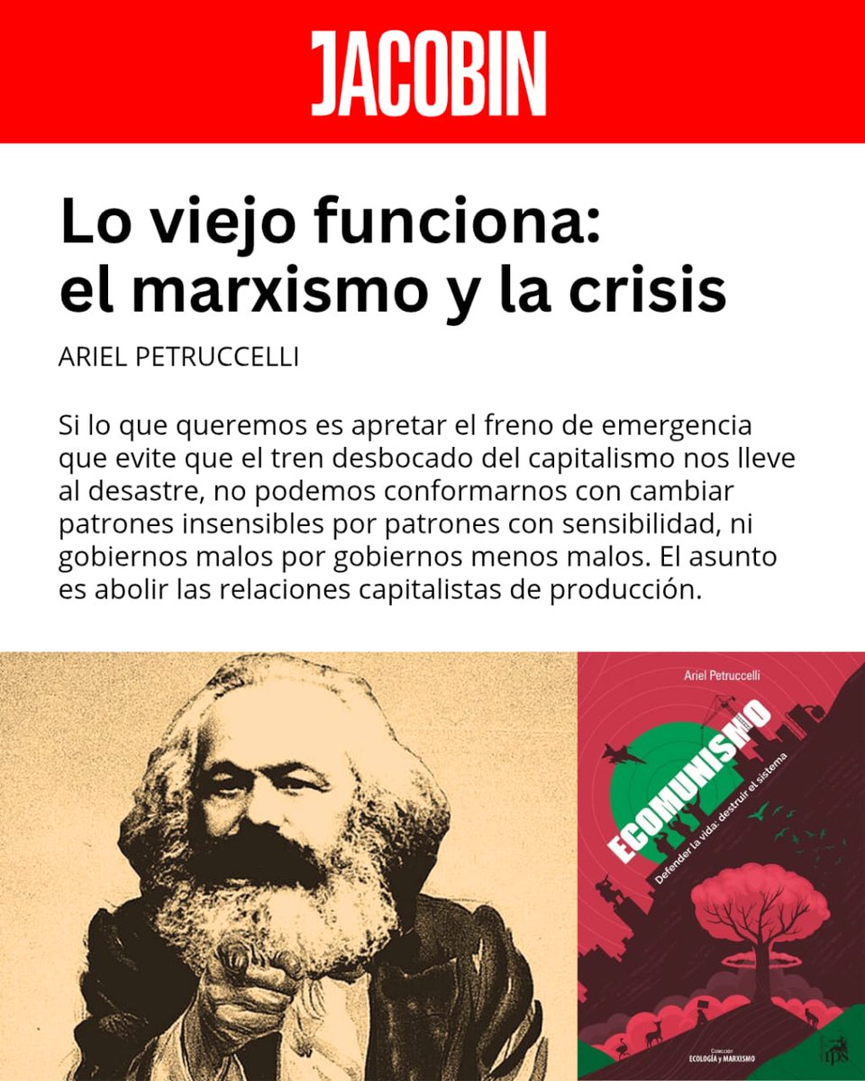 Ediciones IPS (@ediciones_ips) on Twitter photo 🍃✊️ "Lo viejo funciona, Juan"
Compartimos nota en <a href="/jacobinlat/">Revista Jacobin</a> de Ariel Petruccelli, un fragmento de su nuevo libro "Ecomunismo. Defender la vida, destruir el sistema"
👉 Conseguilo a solo $11.000 en:
edicionesips.com.ar/producto/ecomu…
📖 Leela:
jacobinlat.com/2025/05/lo-vie… 🍃✊️ "Lo viejo funciona, Juan"
Compartimos nota en <a href="/jacobinlat/">Revista Jacobin</a> de Ariel Petruccelli, un fragmento de su nuevo libro "Ecomunismo. Defender la vida, destruir el sistema"
👉 Conseguilo a solo $11.000 en:
edicionesips.com.ar/producto/ecomu…
📖 Leela:
jacobinlat.com/2025/05/lo-vie…