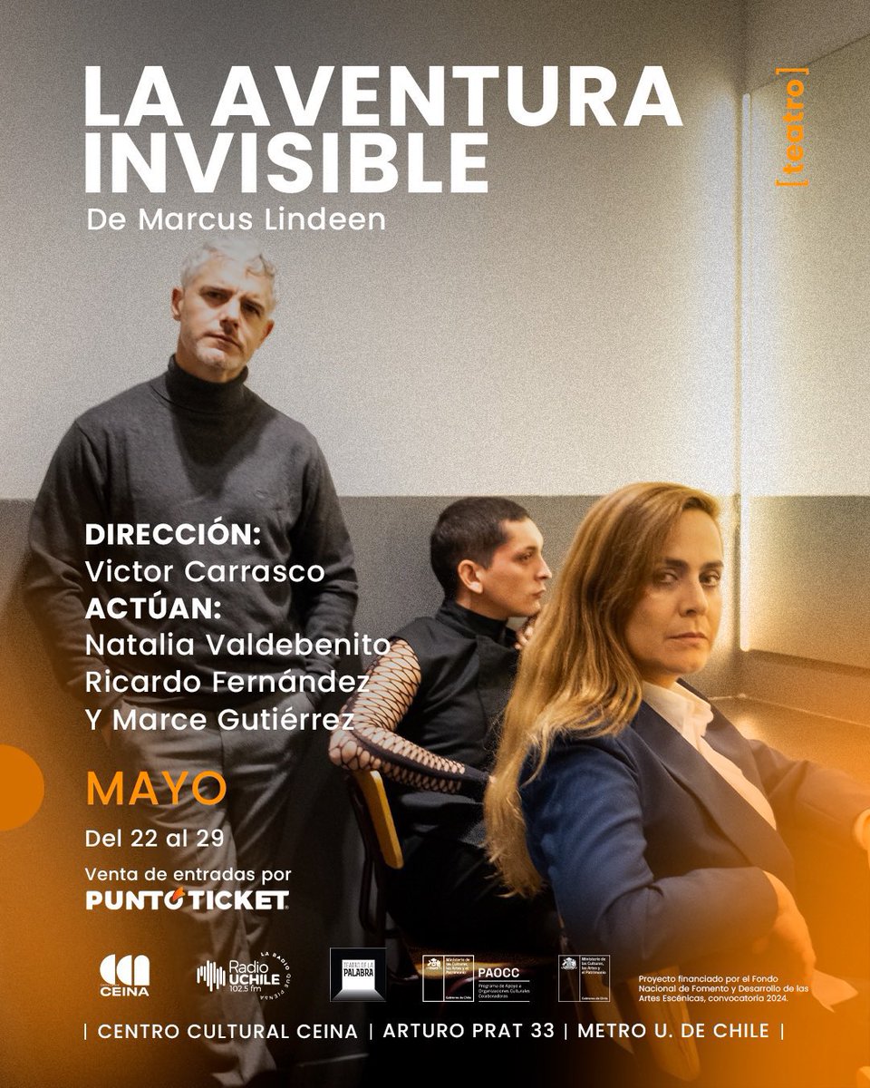 Desde mañana en CEINA👇🏼
La aventura invisible, de Marcus Lindeen
Solo siete funciones 🎭