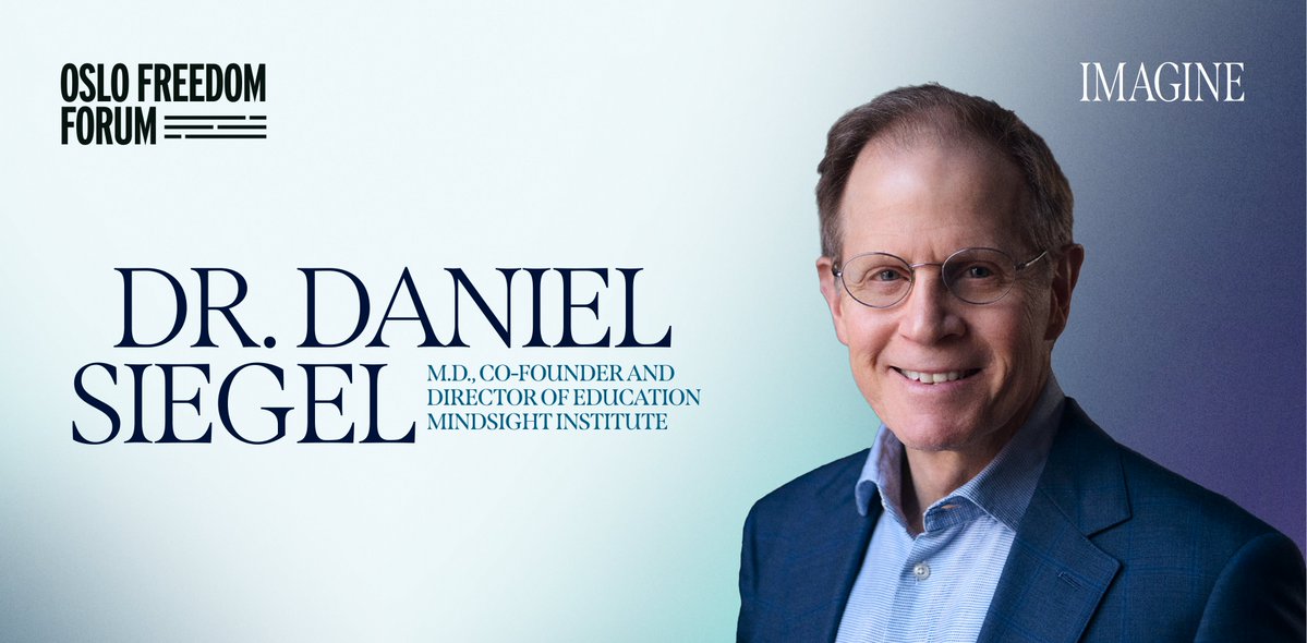 Oslo Freedom Forum (OFF) (@osloff) on Twitter photo 🗣️ New speaker announcement
<a href="/DrDanSiegel/">Daniel J. Siegel</a> is the founding co-director of the UCLA Mindful Awareness Research Center and executive director of the Mindsight Institute, which fosters insight, empathy, and integration. He’s a leading voice in interpersonal neurobiology, shaping 🗣️ New speaker announcement
<a href="/DrDanSiegel/">Daniel J. Siegel</a> is the founding co-director of the UCLA Mindful Awareness Research Center and executive director of the Mindsight Institute, which fosters insight, empathy, and integration. He’s a leading voice in interpersonal neurobiology, shaping