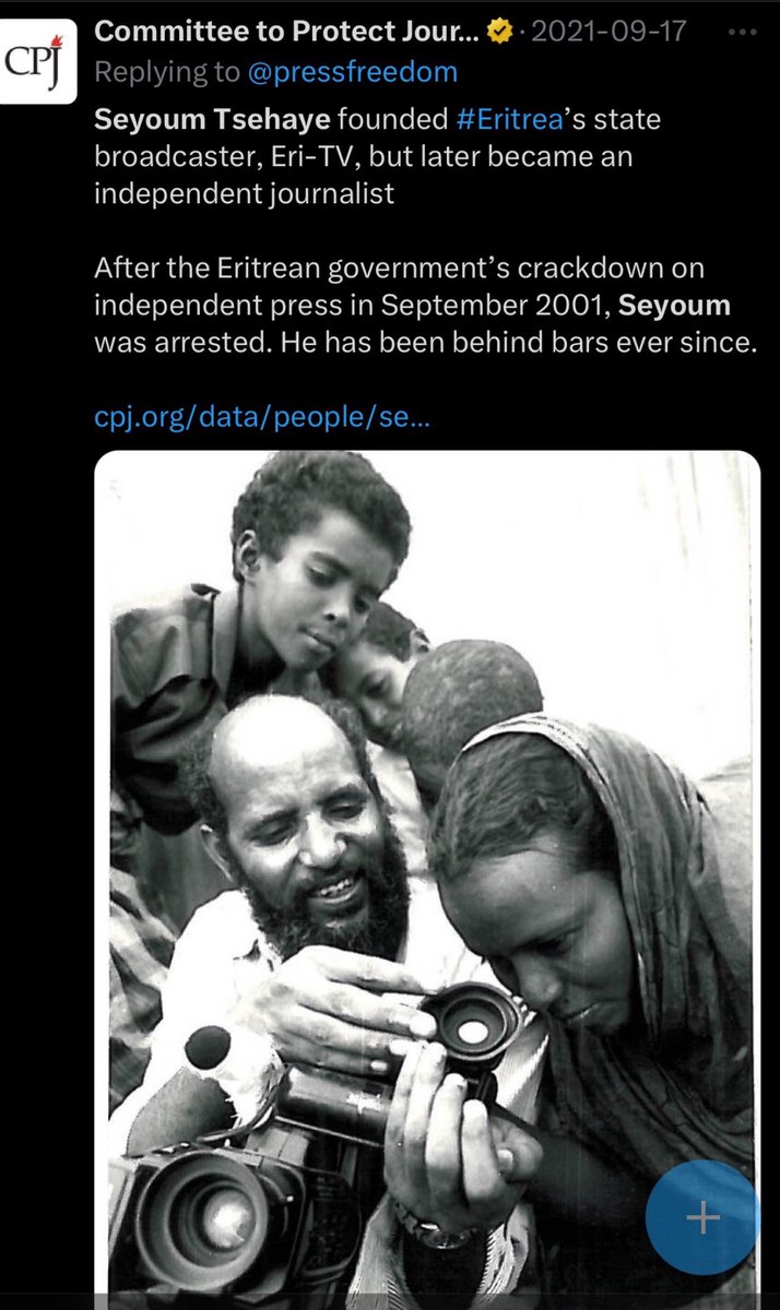 zeka50214's tweet photo. Alem Tsehaye is the brother of Seyoum Tsehaye, a courageous man who has been imprisoned without trial or any form of justice for over 20 years—since 2001—in Eritrea’s brutal prisons. To live with the knowledge that the regime you serve is the same regime that has stolen your own brother’s freedom is not just a betrayal—it is a deep, heartbreaking, and moral collapse. How can anyone remain loyal to a power that crushes its own people, tears families apart, and tramples on basic human rights?
This is a tragedy of enormous proportions, proof of how cold and cynical it is to sacrifice family bonds on the altar of power. When political loyalties outweigh family and justice, one loses not only their humanity but becomes a pawn in a brutal game where truth and justice are systematically destroyed.
The Eritrean regime has not only imprisoned Seyoum—it has imprisoned an entire nation in fear, silence, and suffering. It has used families as battlegrounds for its own survival and destroyed the fundamental values that bind us as human beings. This is not just an attack on Seyoum but an attack on everything we stand for—freedom, justice, and human dignity.
Alem Tsehaye stands in the midst of this darkness, forced to serve a regime that imprisons his own brother without evidence, without trial, without justice. It is a brutal reminder of how totalitarian regimes tear families and souls apart to maintain power and control. This betrayal echoes far beyond Eritrea’s borders—a cry for justice the world cannot ignore.
It is time for the world to wake up and demand freedom for Seyoum Tsehaye and all the other innocent prisoners. It is time for this regime’s power to be broken and for justice to be restored. No one should have to sacrifice their family on the ruthless altar of dictatorship. No one should live in fear that their loved ones will be crushed by a brutal system that chooses power over human dignity.
The Tsehaye family deserves justice. Seyoum deserves freedom. And we—the whole world—have a responsibility not to remain silent while this betrayal continues. This is more than a personal tragedy; it is a call to fight for the soul of humanity.

#BlueRevolution 
#RegimechangeinEritrea 
#TransnationalRepression
#EritreanJusticeSeekers 
#NoMorePFDJPropaganda 
#NoMorePFDJTerror
#NoMorePFDJTerror